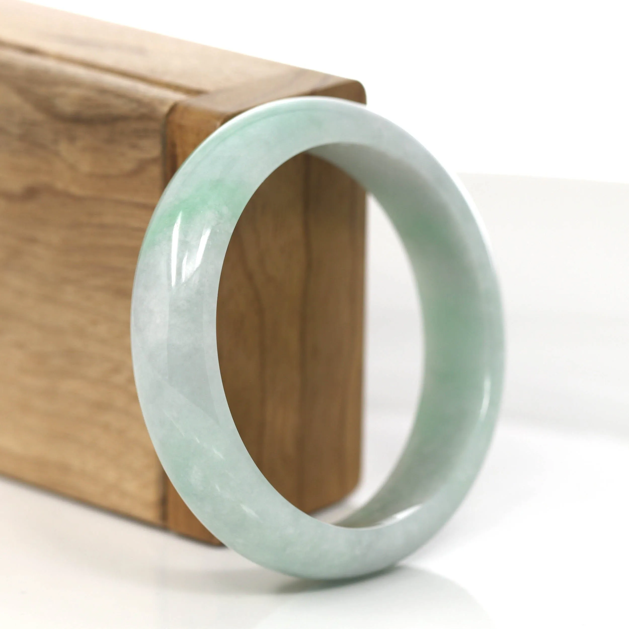 Baikalla™ "Classic Bangle" Genuine Burmese Jadeite Jade Bangle Bracelet (55.93mm)#858