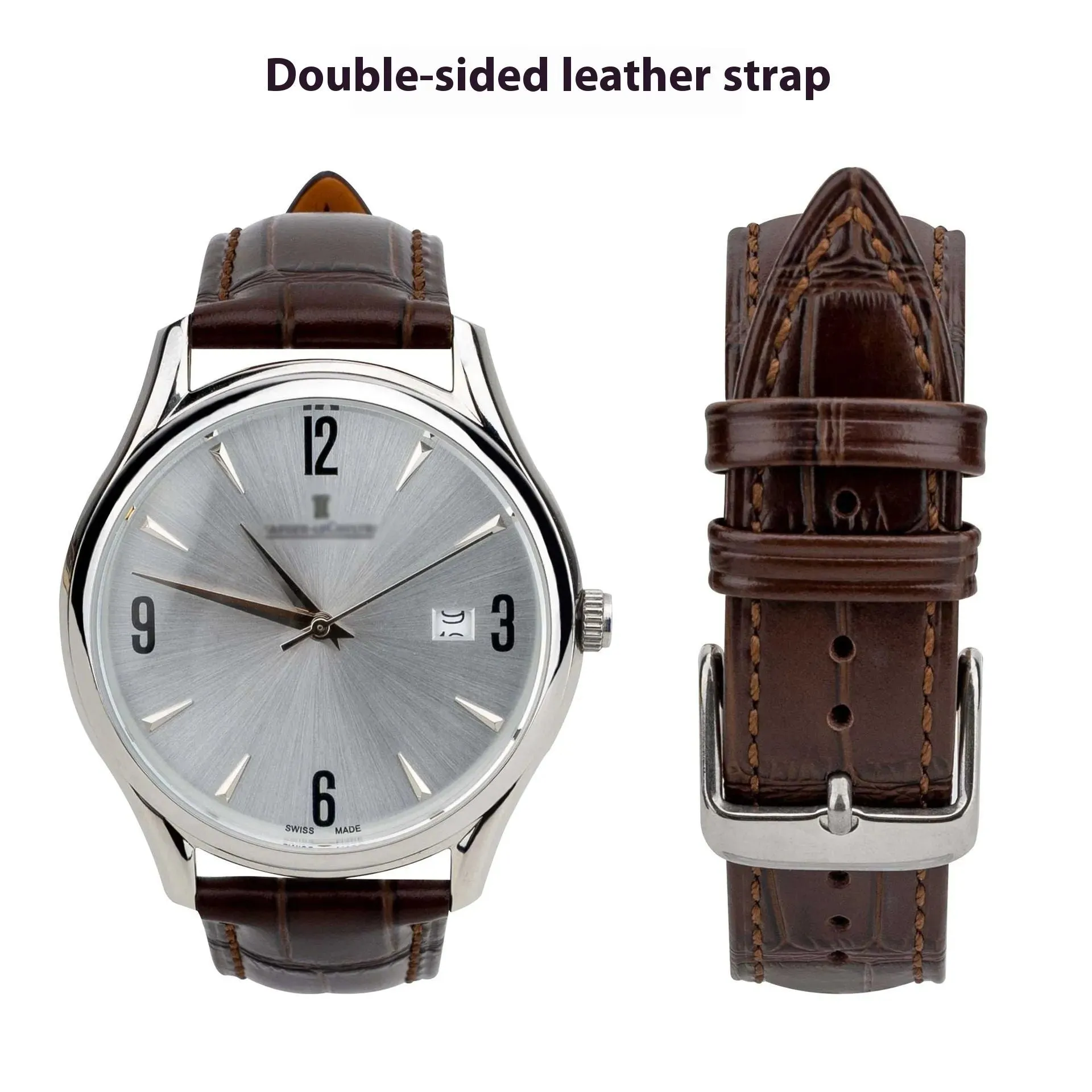 Bamboo Pattern Cow Leather Watch Strap Unisex