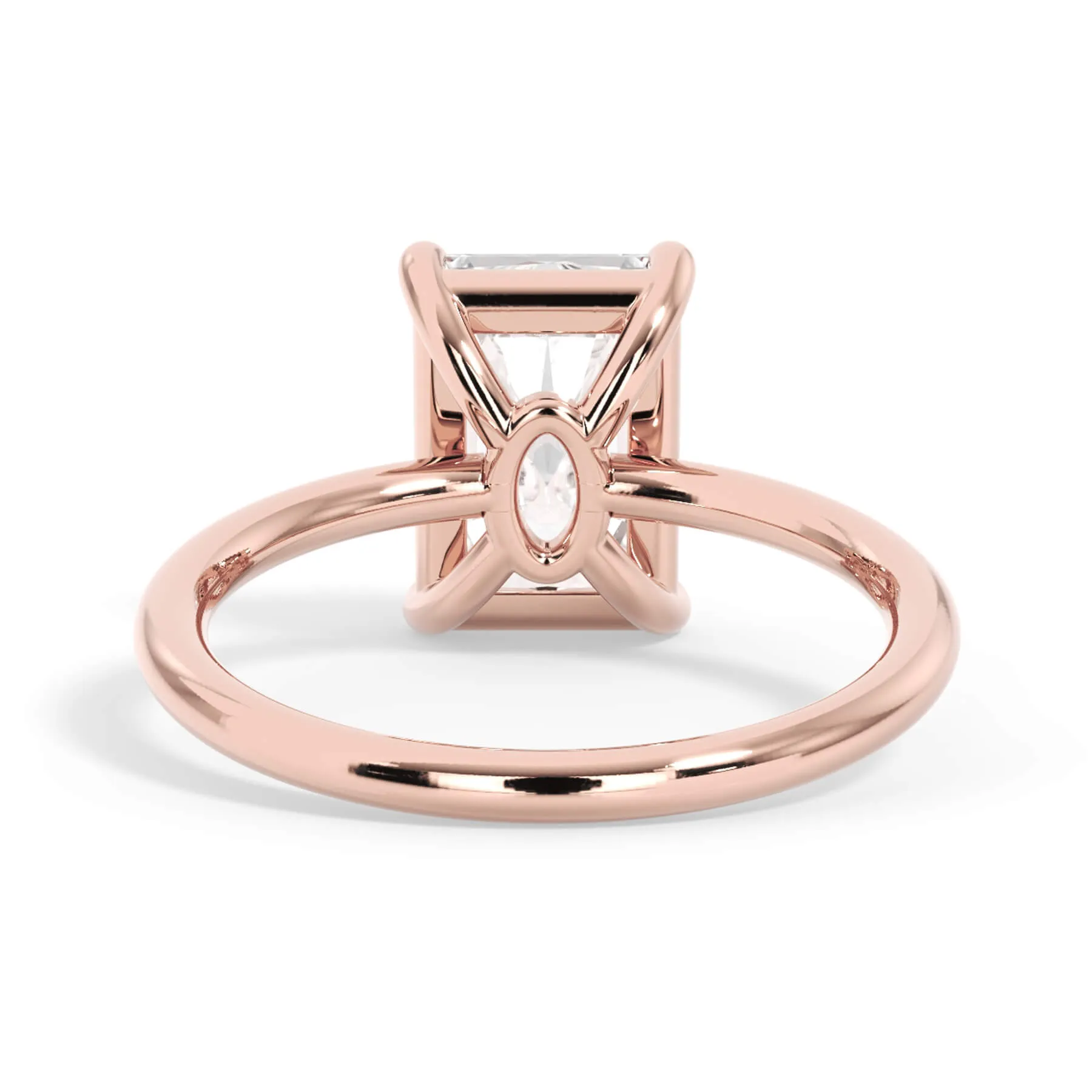 Basket Style Solitaire Engagement Ring