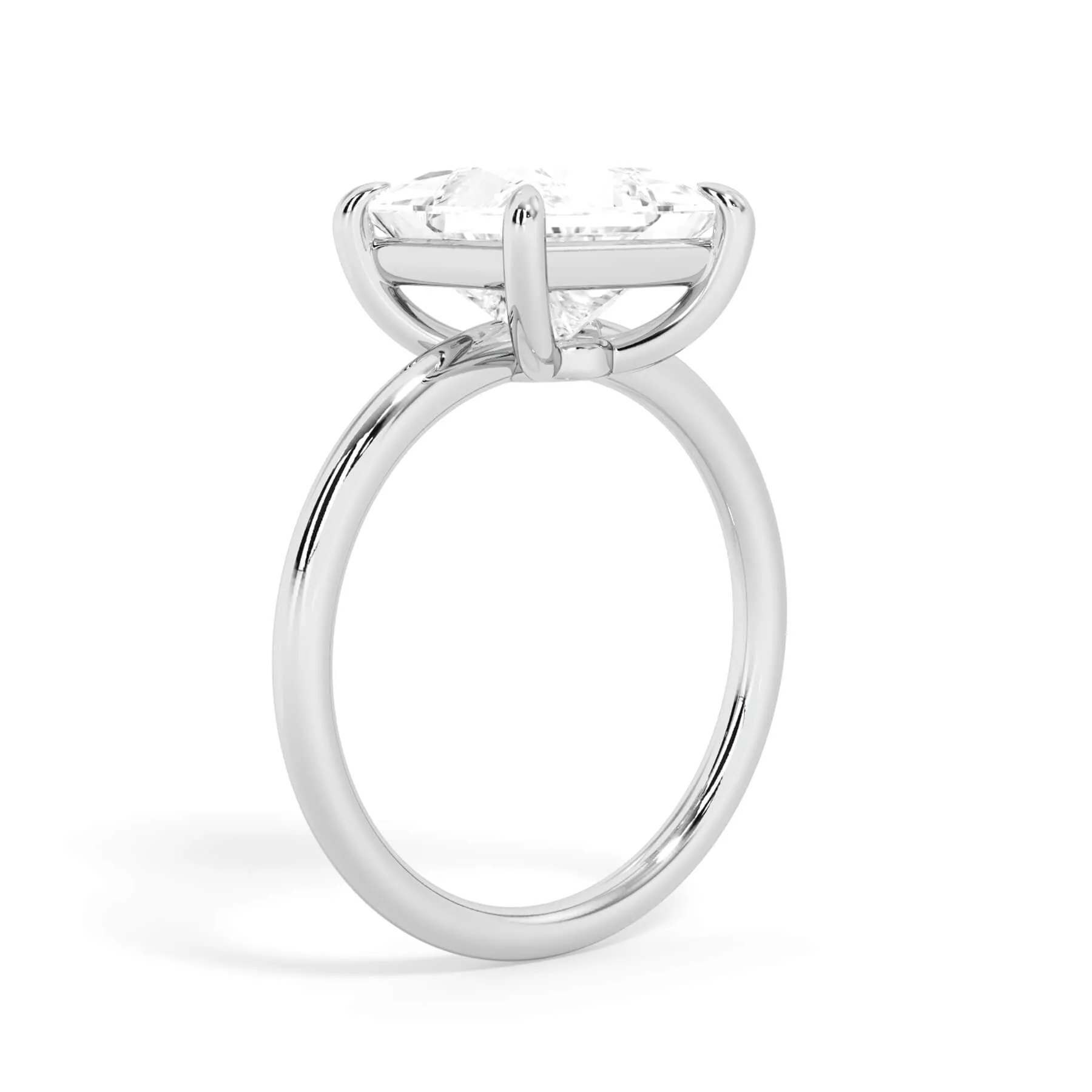 Basket Style Solitaire Engagement Ring