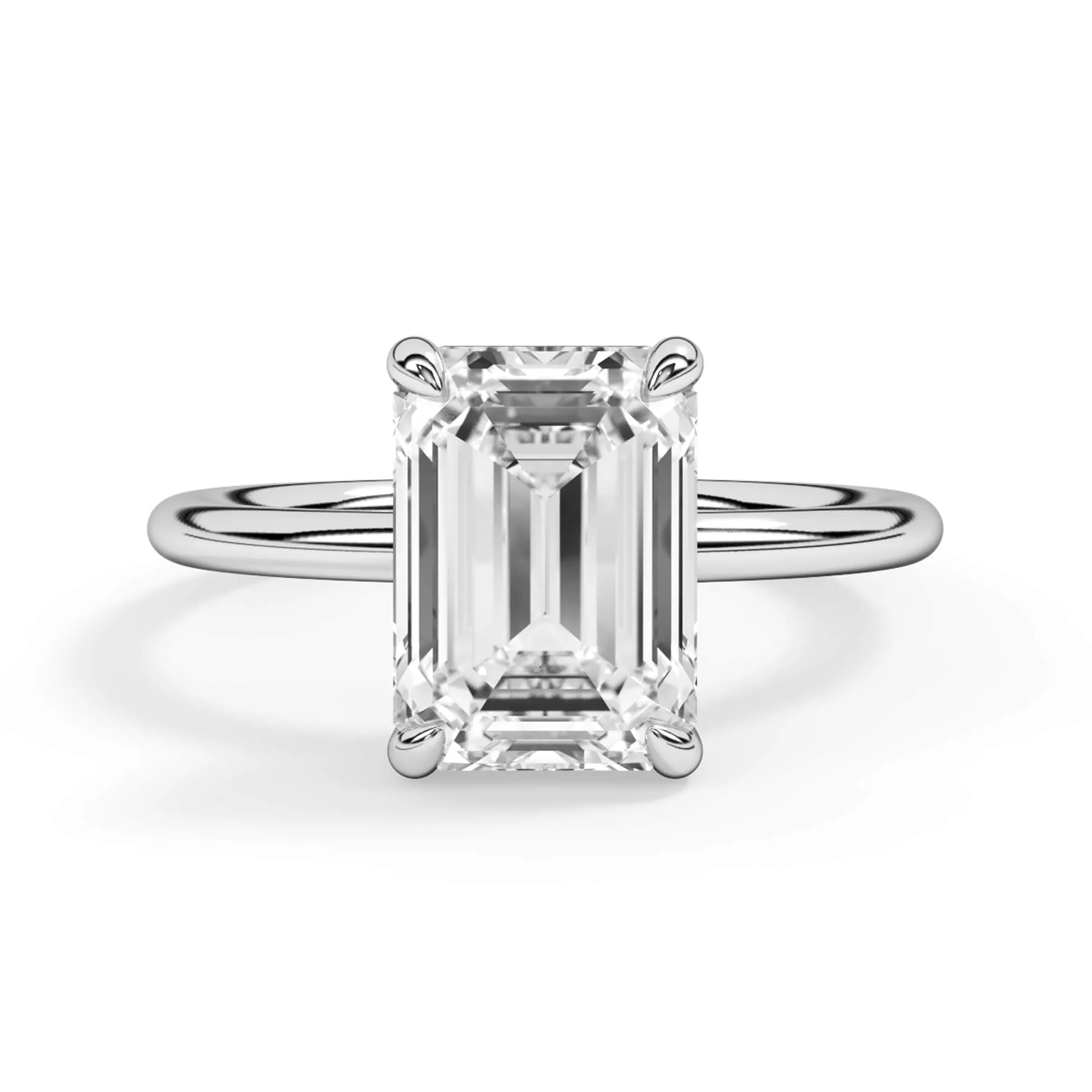 Basket Style Solitaire Engagement Ring