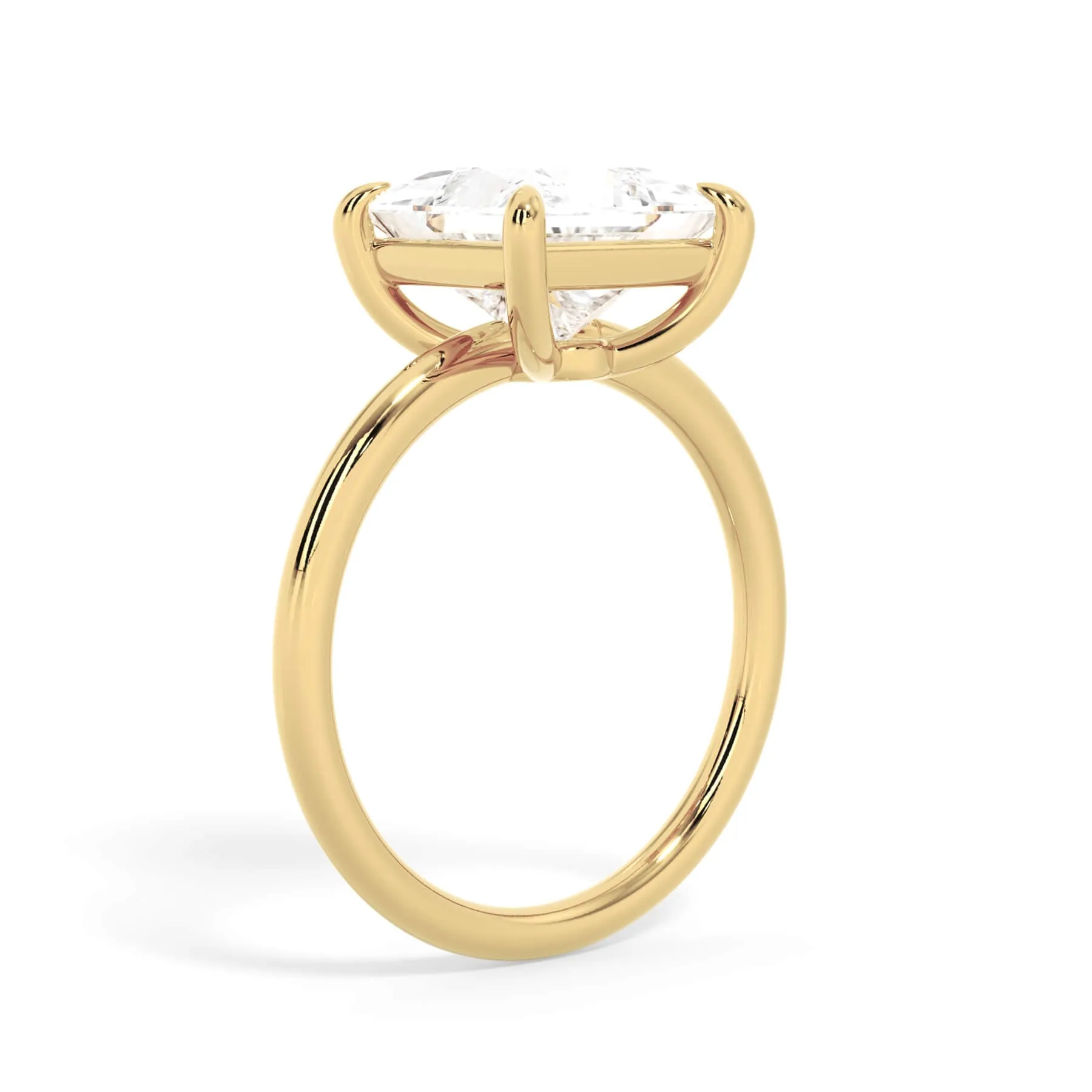 Basket Style Solitaire Engagement Ring