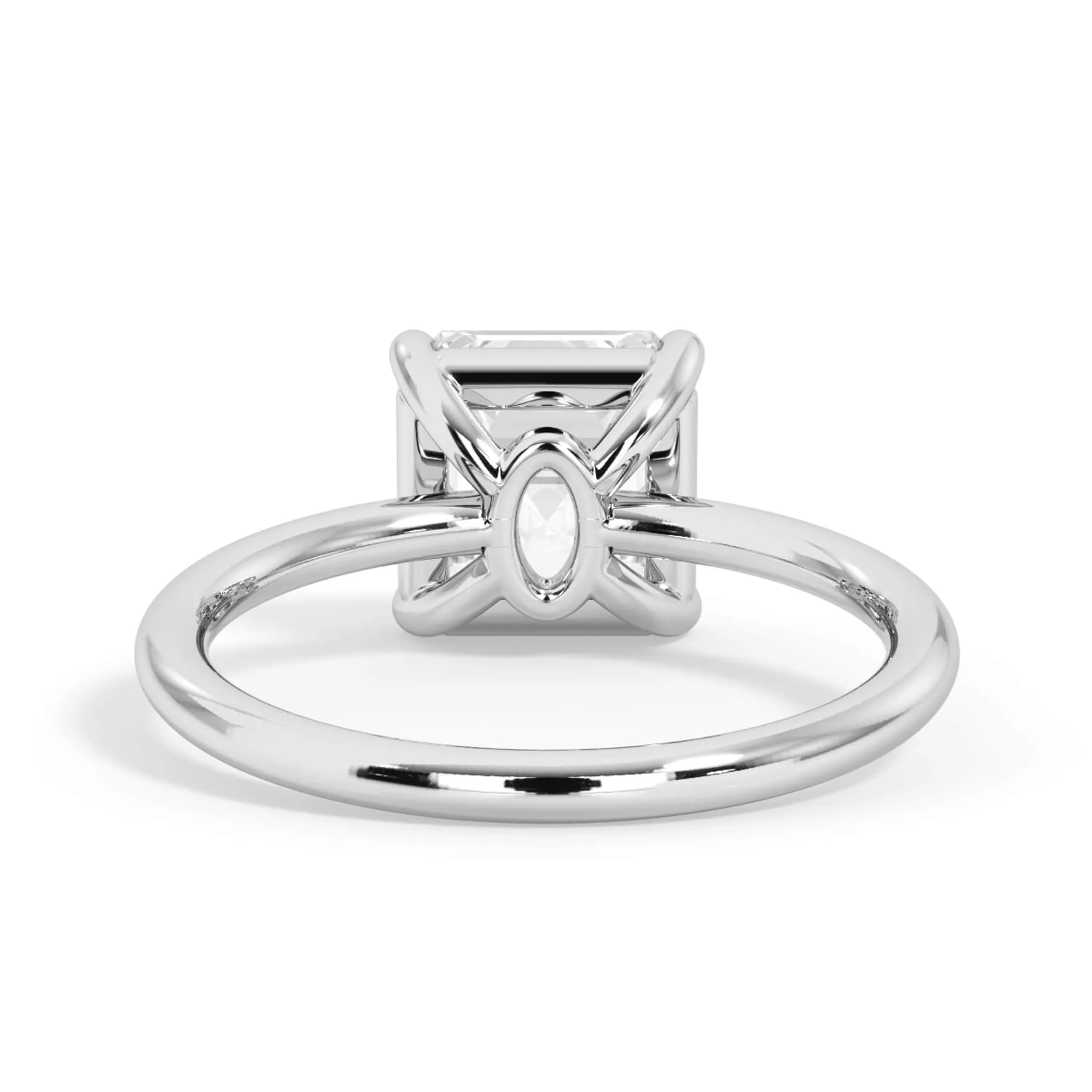 Basket Style Solitaire Engagement Ring