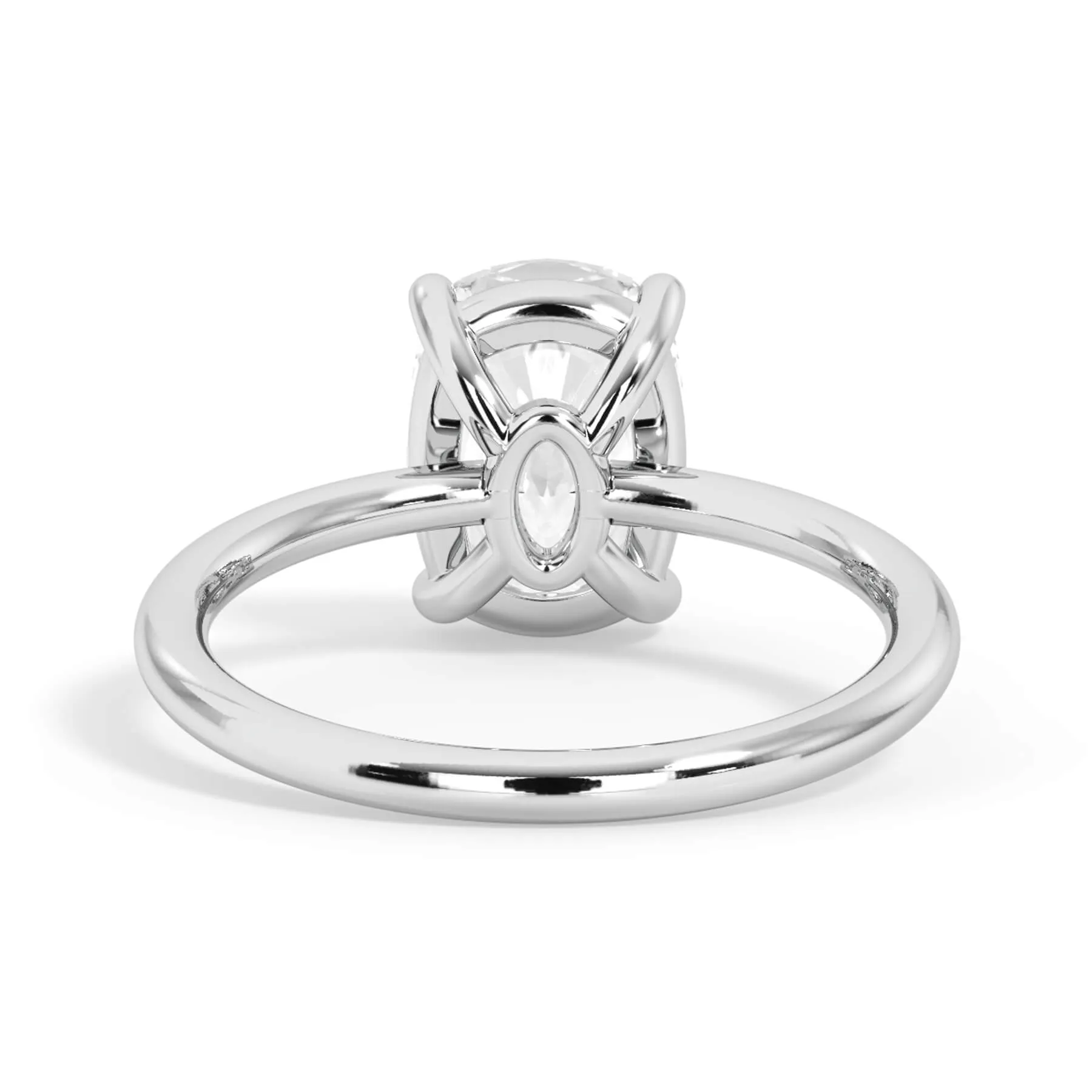 Basket Style Solitaire Engagement Ring