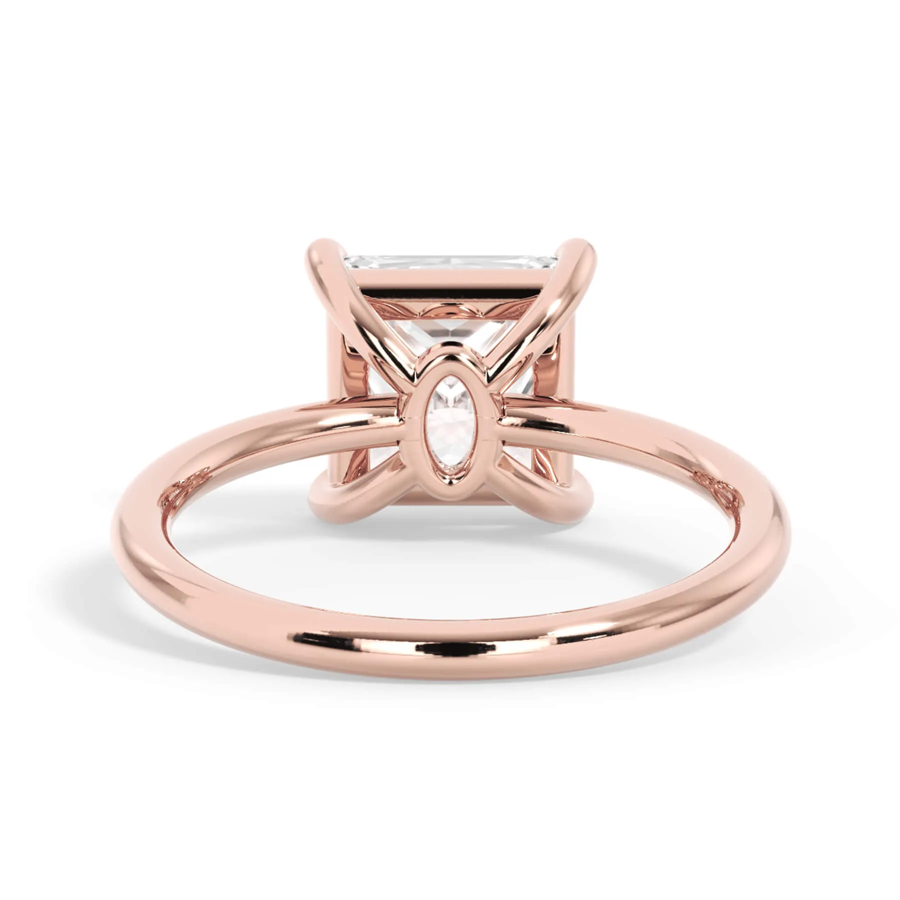 Basket Style Solitaire Engagement Ring