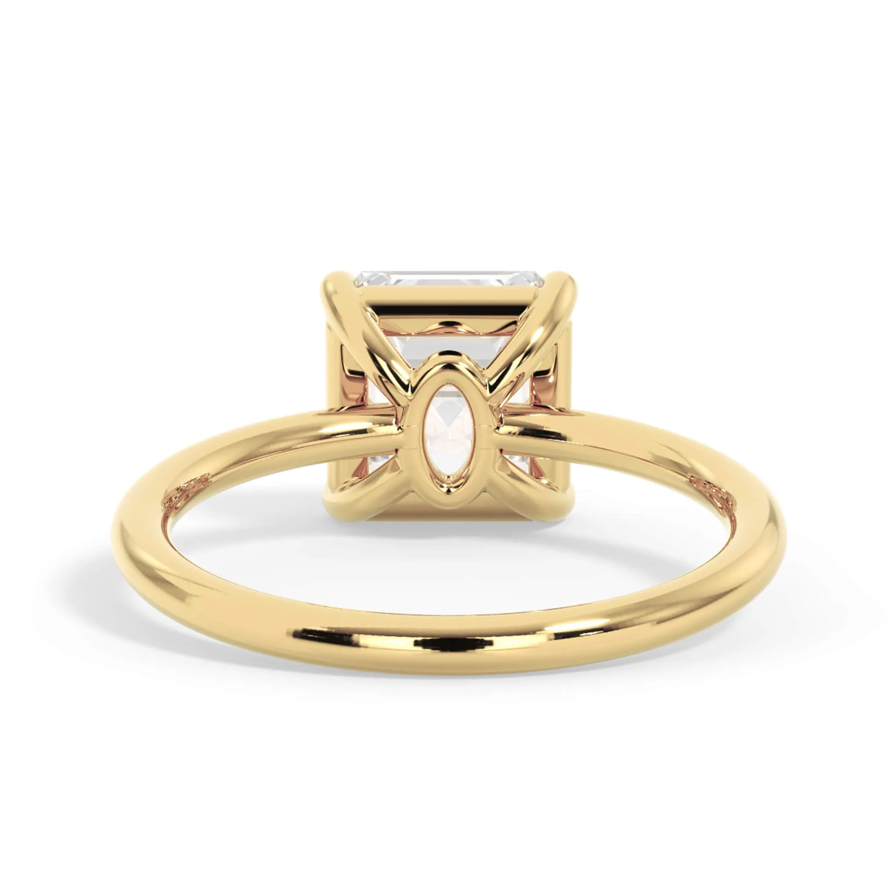 Basket Style Solitaire Engagement Ring