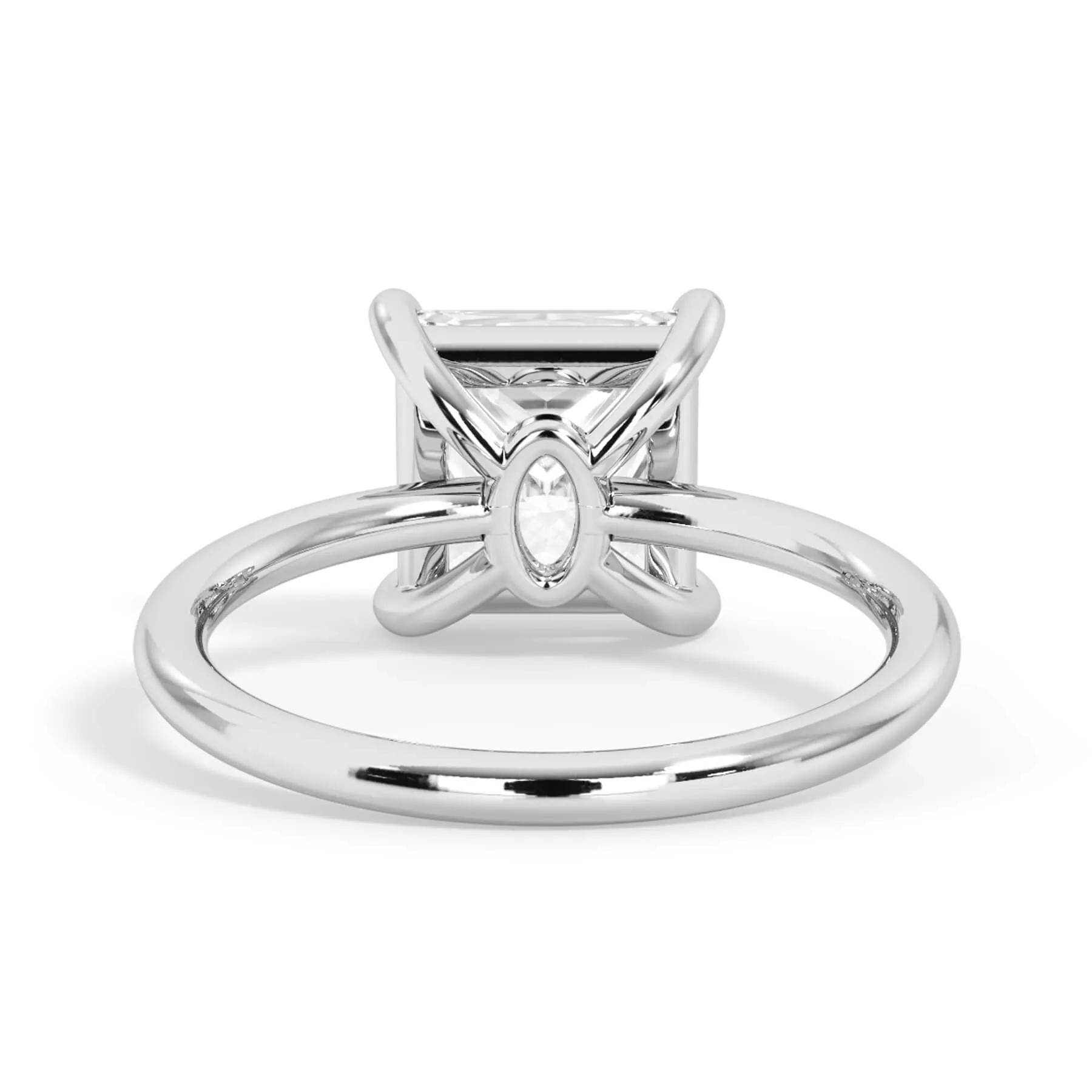 Basket Style Solitaire Engagement Ring