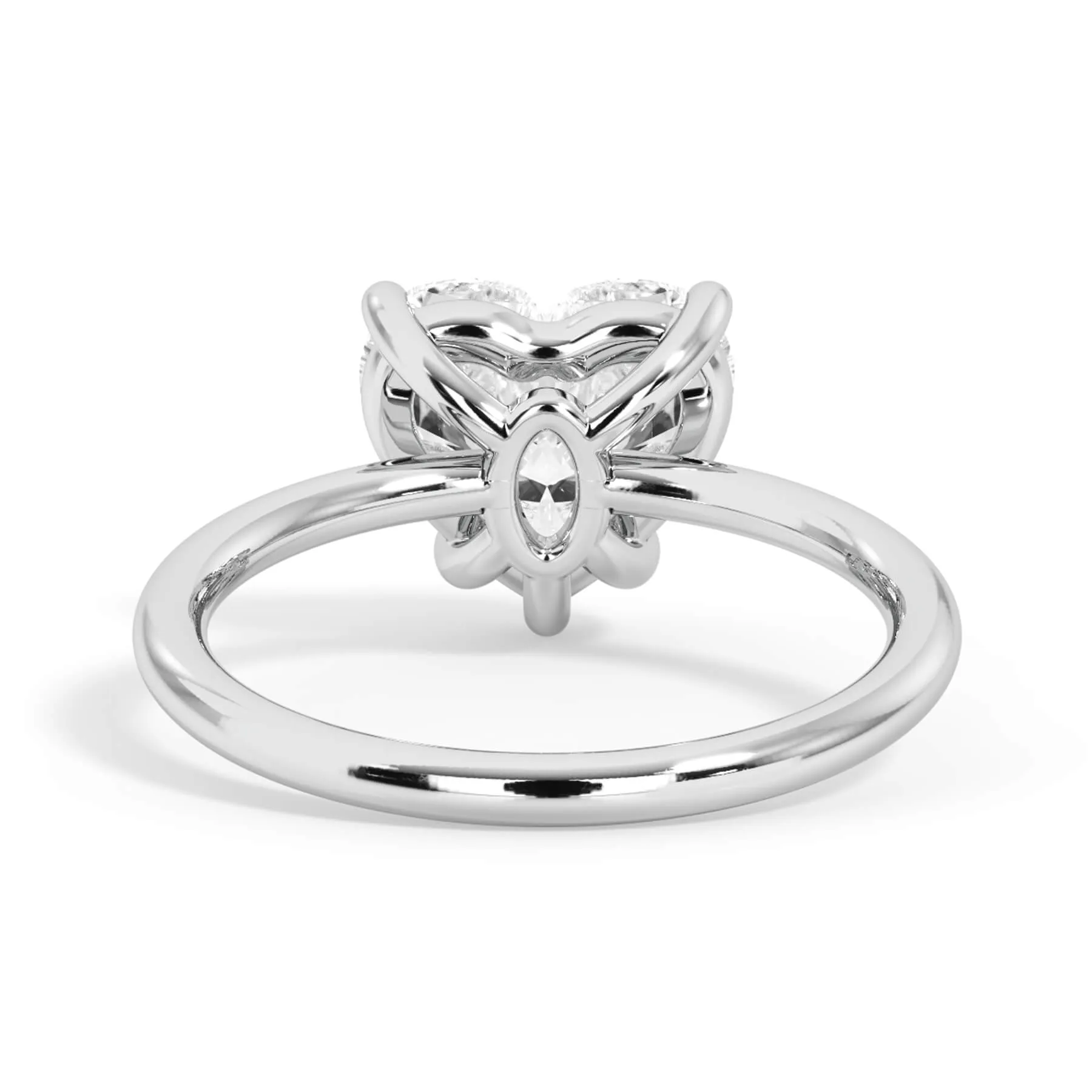 Basket Style Solitaire Engagement Ring