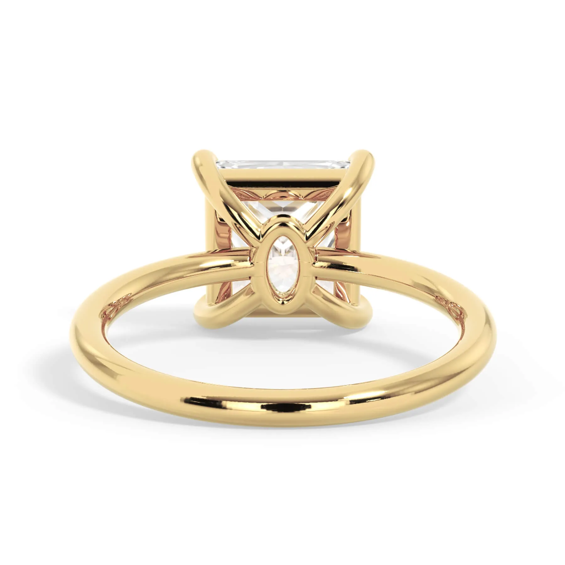 Basket Style Solitaire Engagement Ring