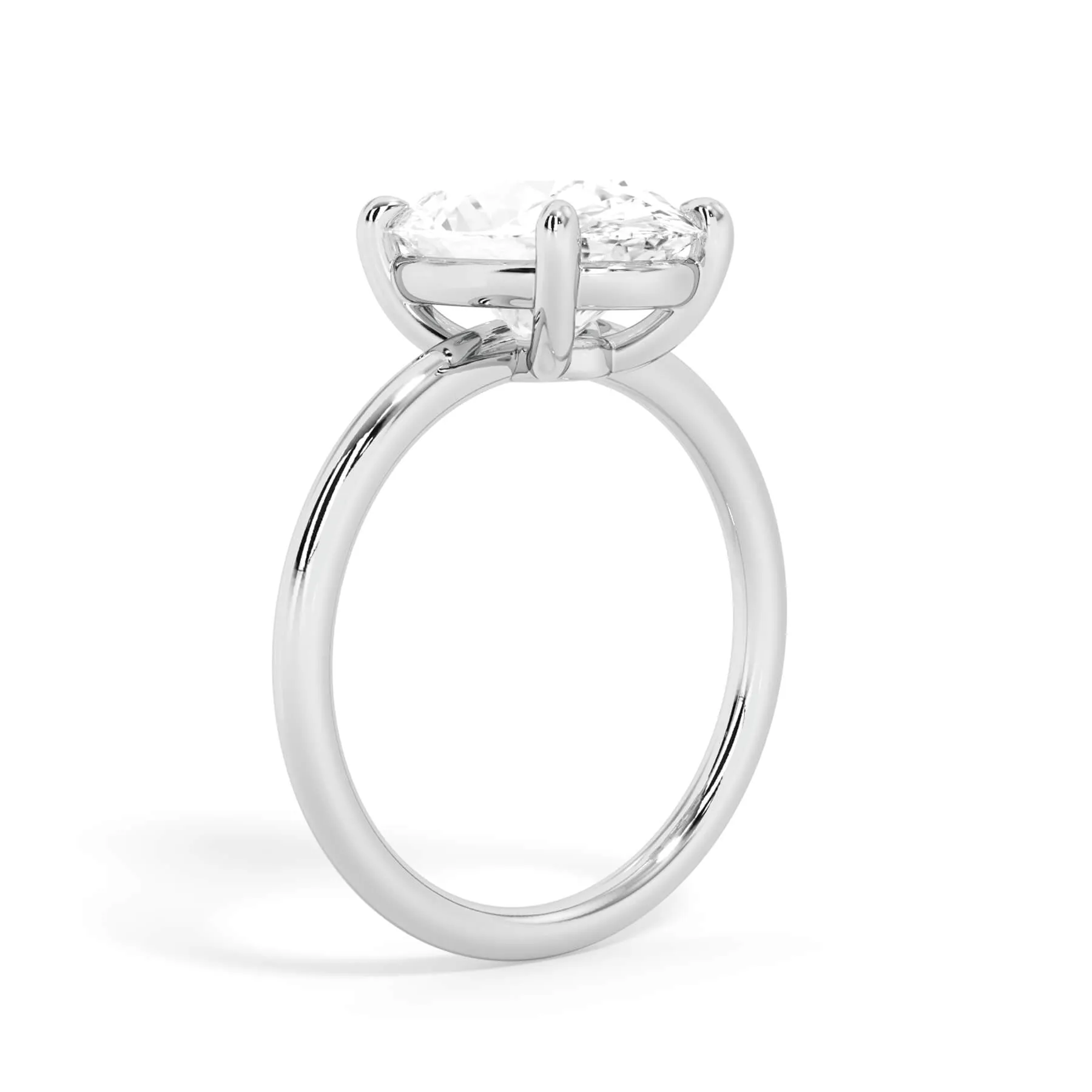 Basket Style Solitaire Engagement Ring