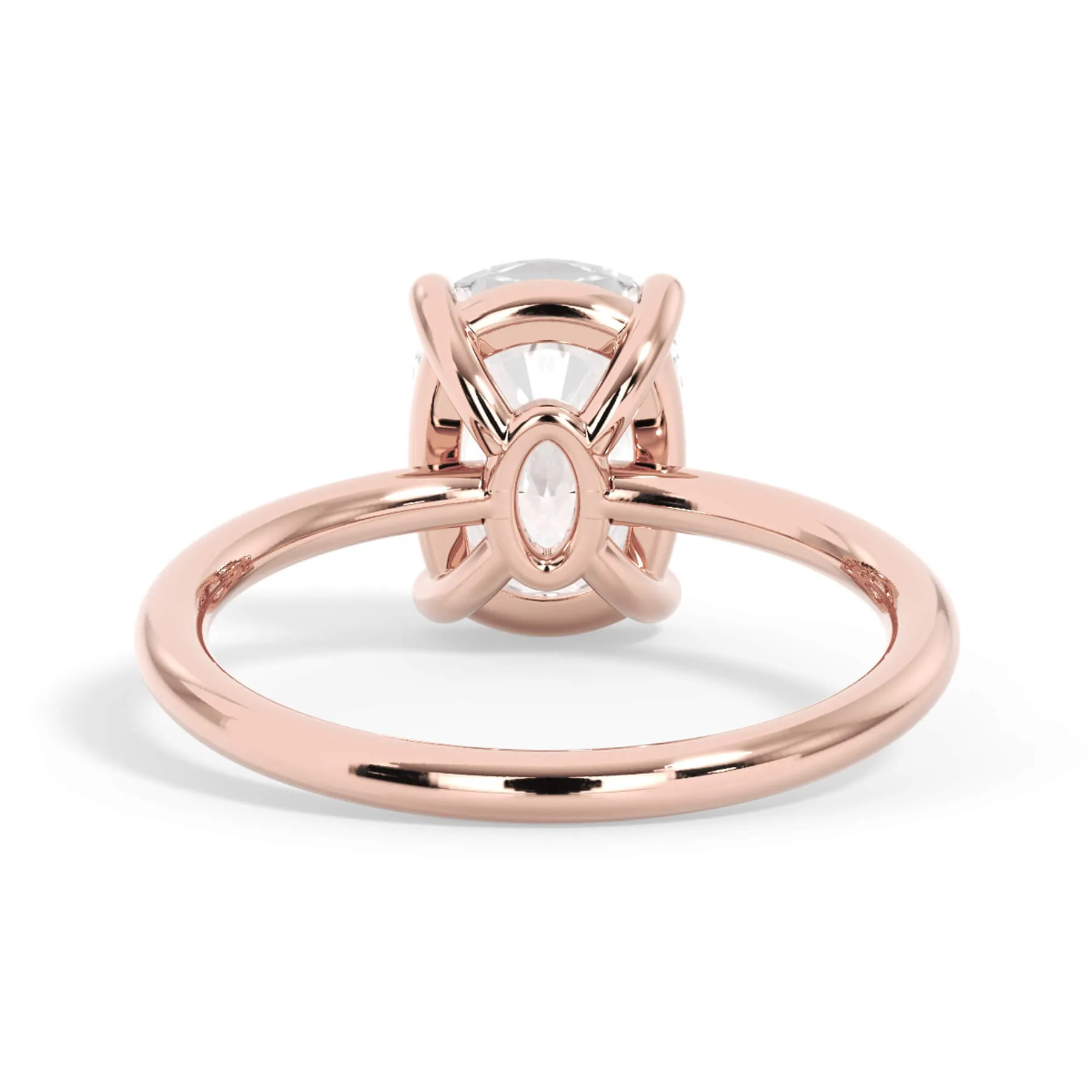 Basket Style Solitaire Engagement Ring