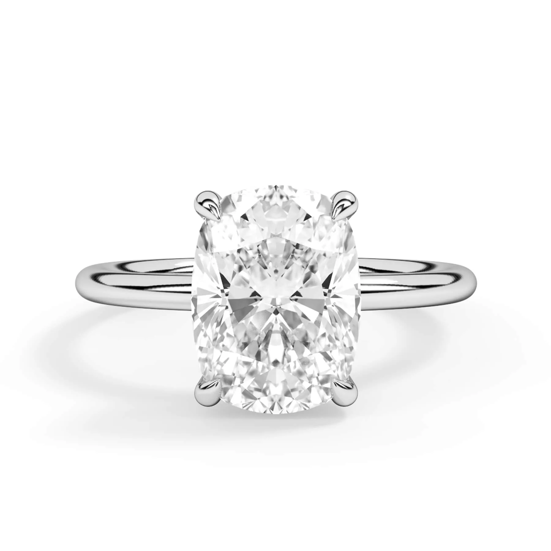 Basket Style Solitaire Engagement Ring