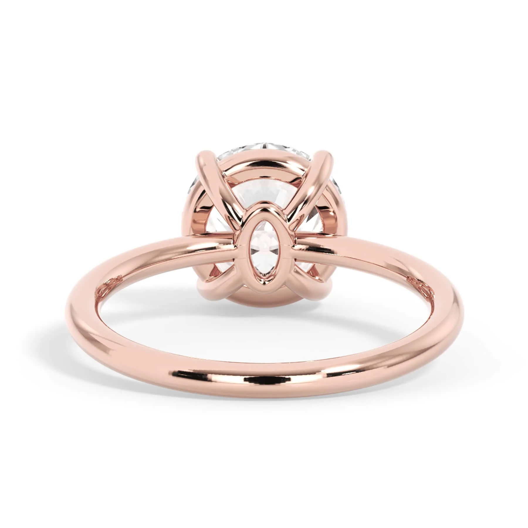 Basket Style Solitaire Engagement Ring