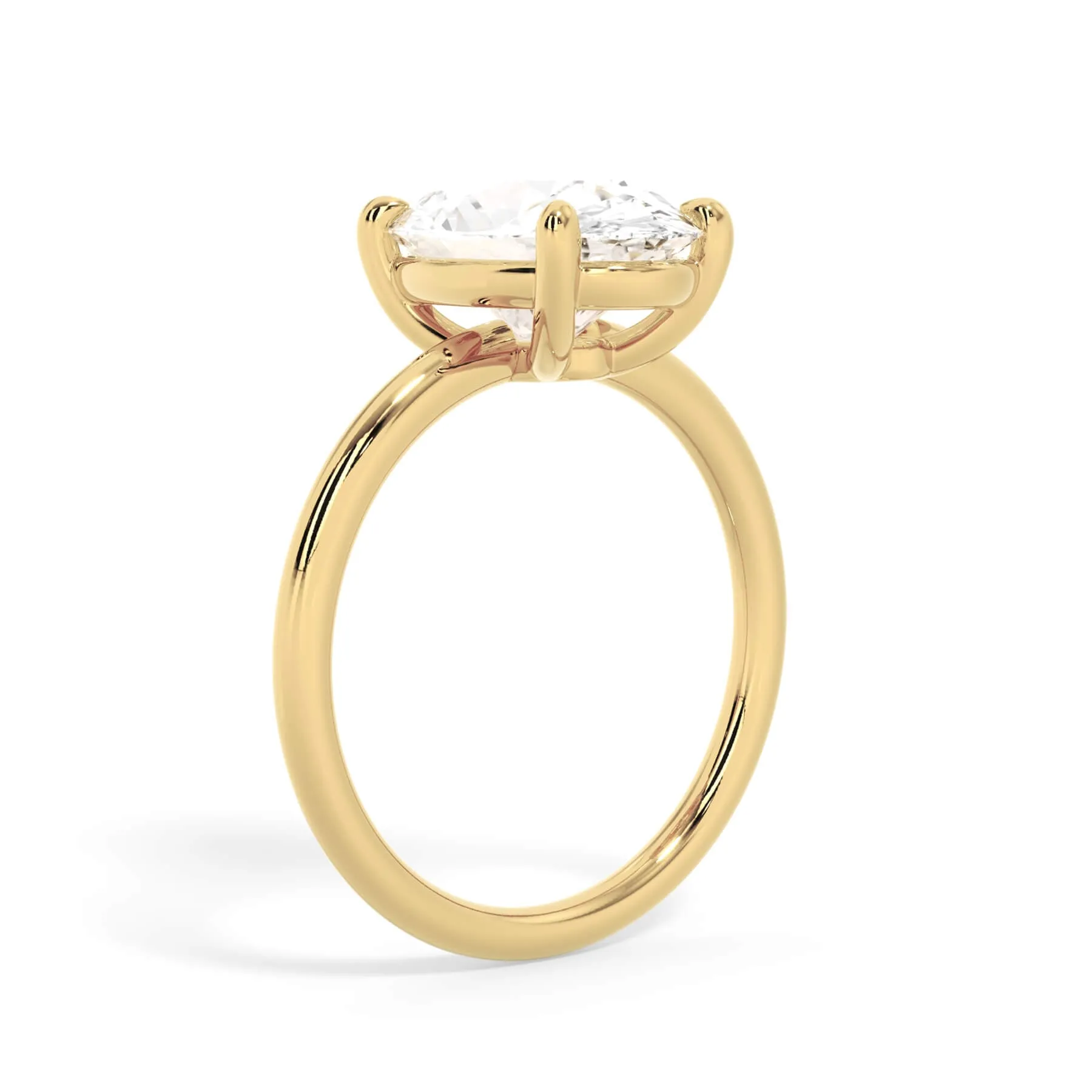 Basket Style Solitaire Engagement Ring