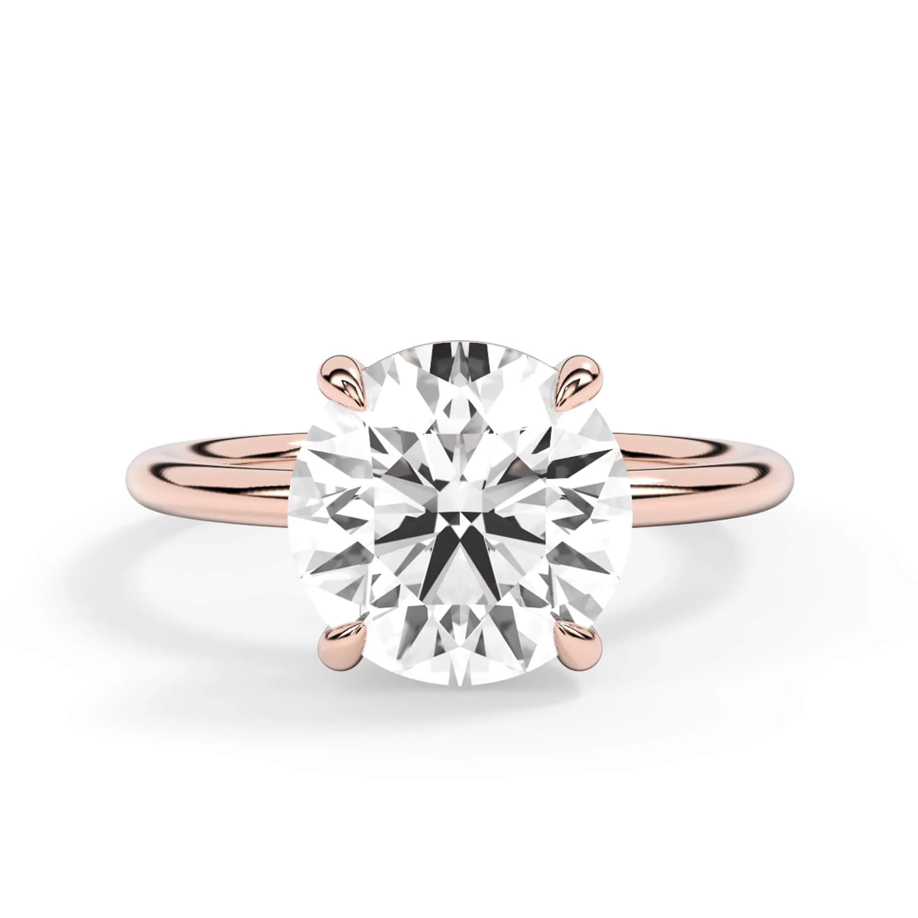 Basket Style Solitaire Engagement Ring