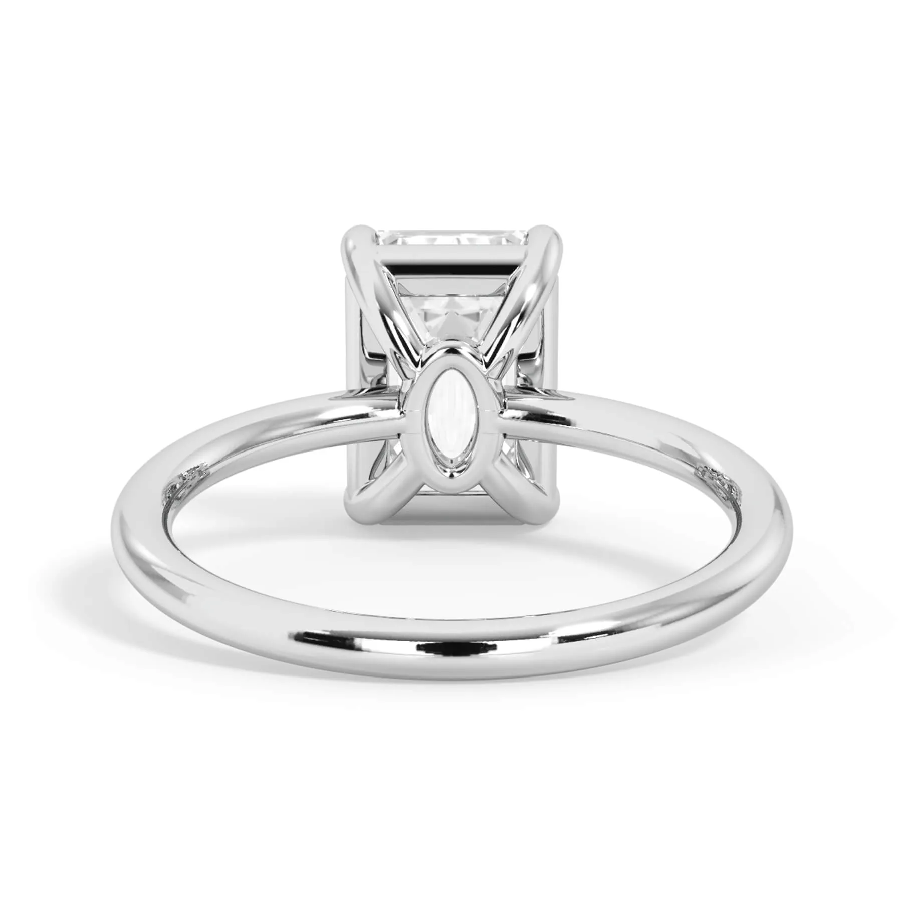 Basket Style Solitaire Engagement Ring