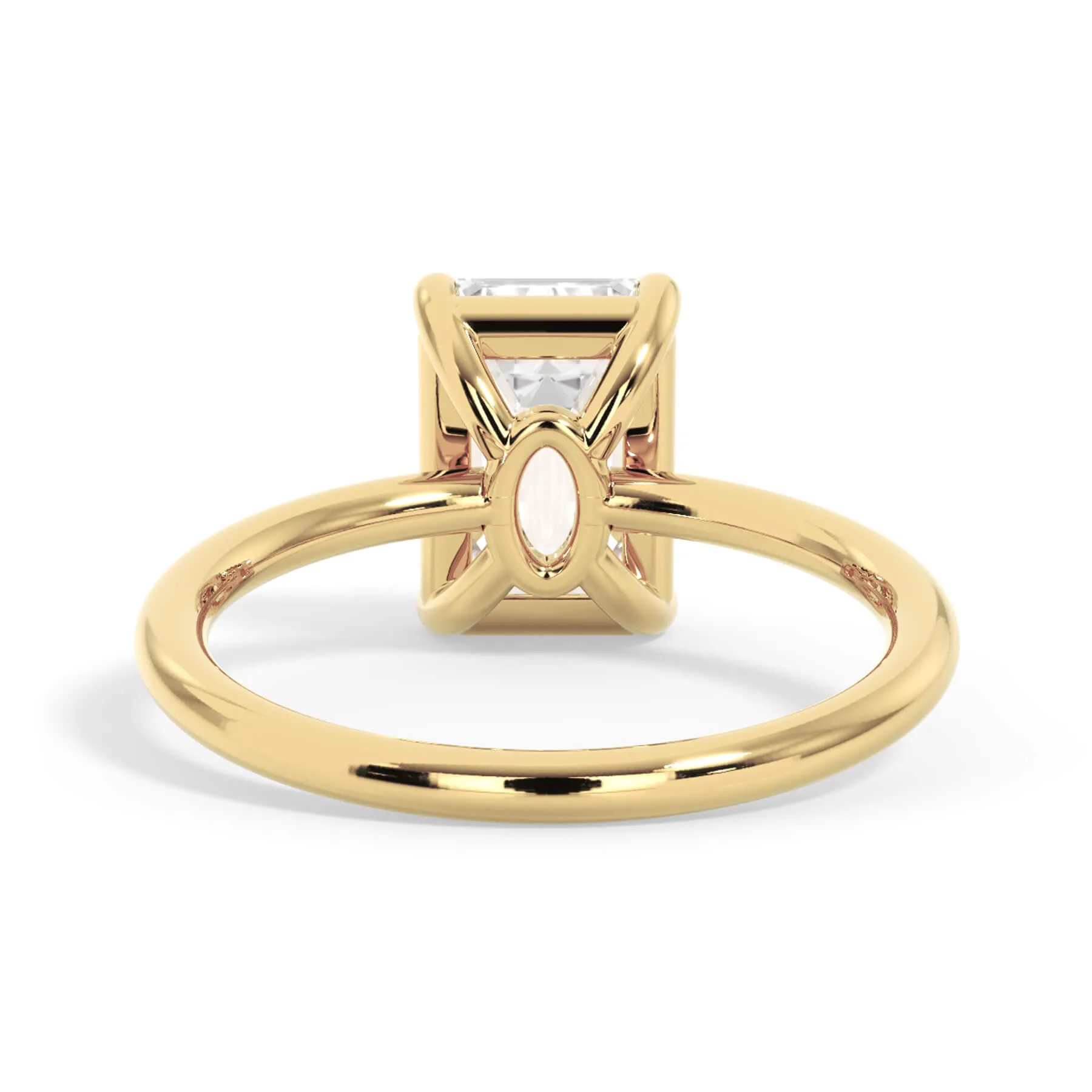 Basket Style Solitaire Engagement Ring