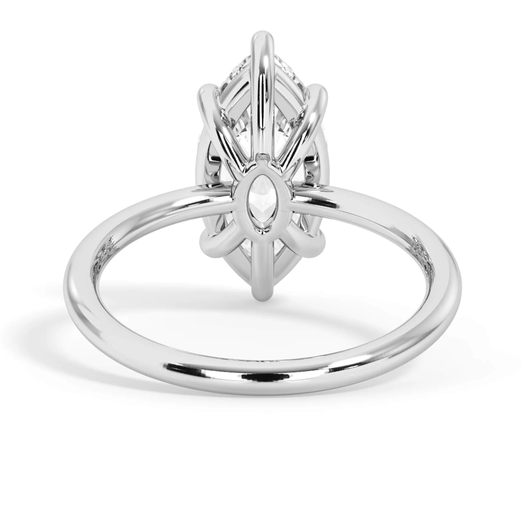 Basket Style Solitaire Engagement Ring