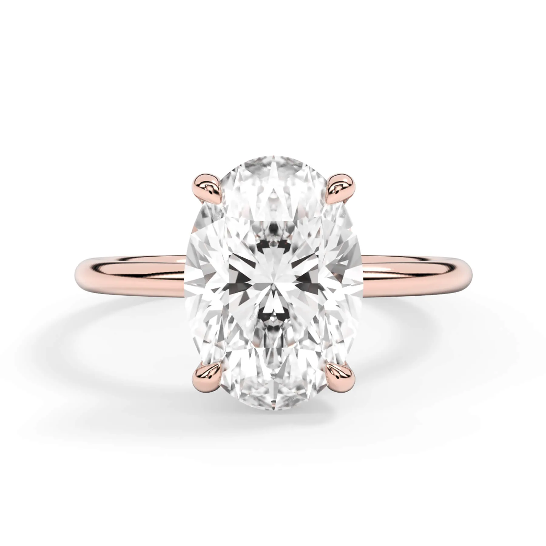 Basket Style Solitaire Engagement Ring