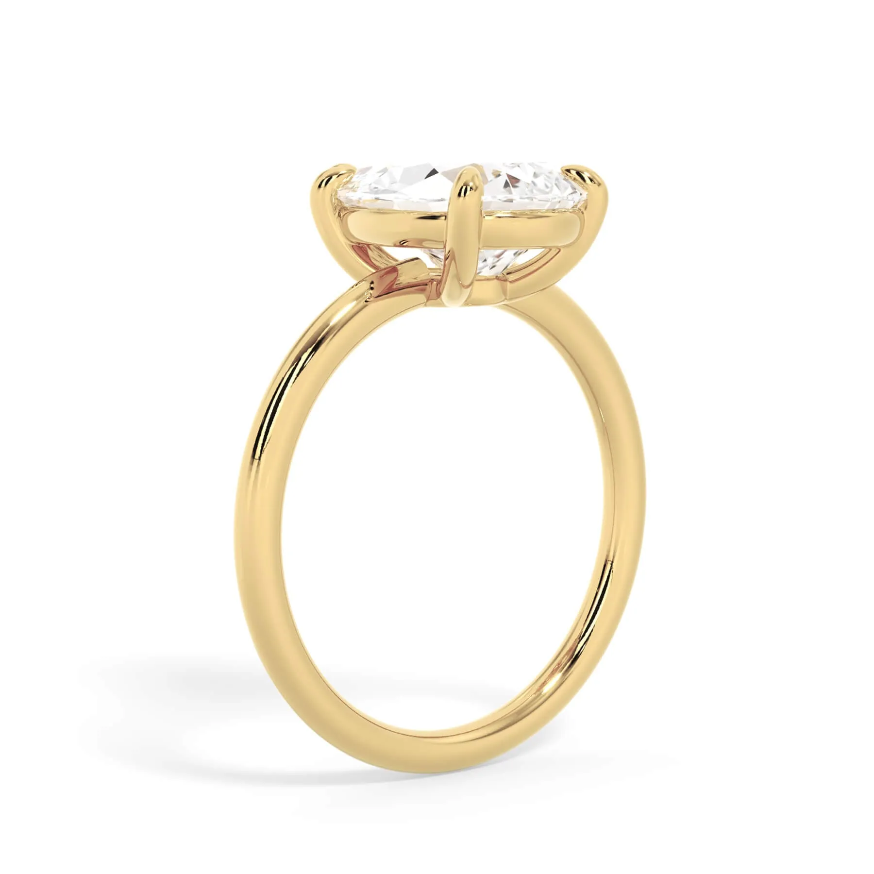 Basket Style Solitaire Engagement Ring