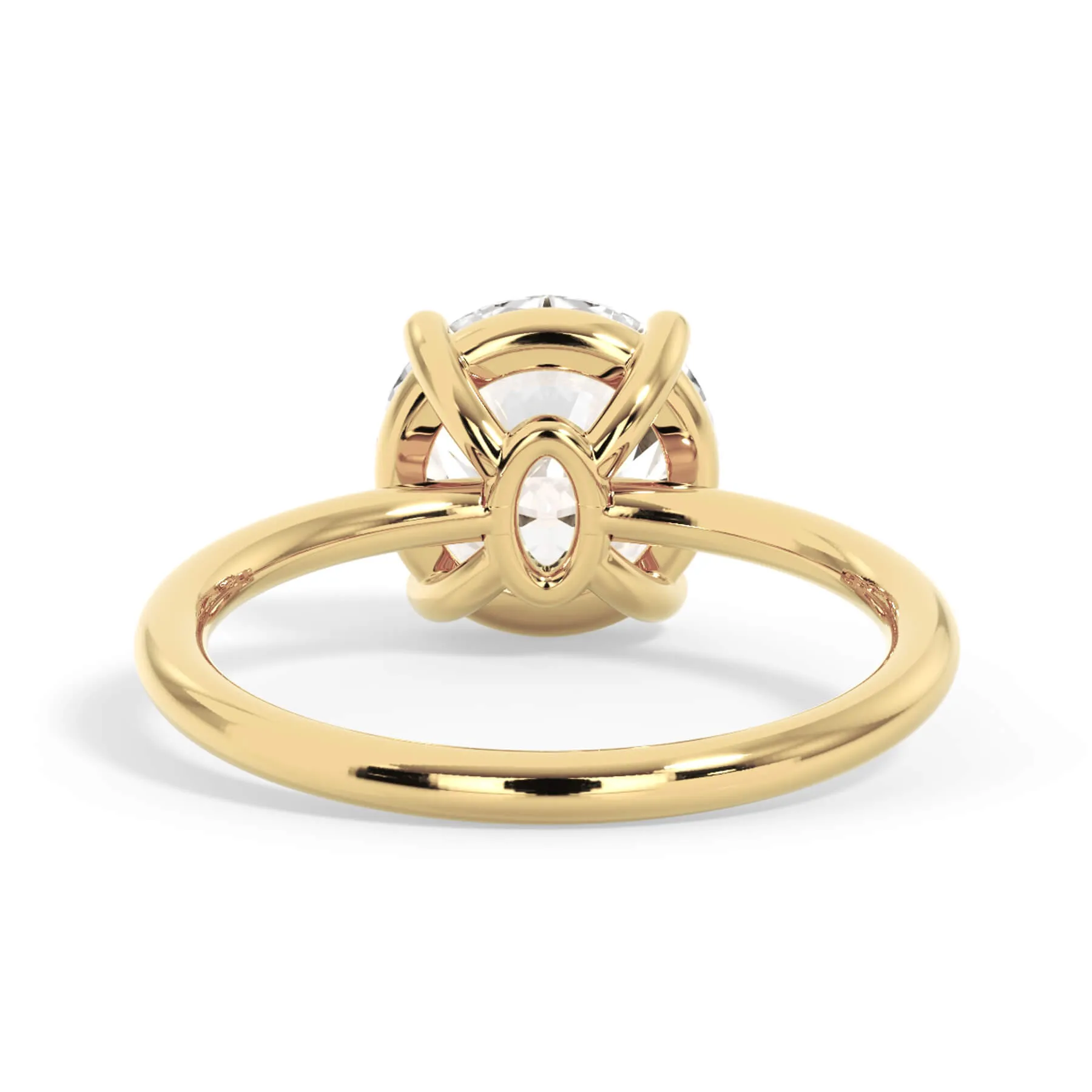 Basket Style Solitaire Engagement Ring