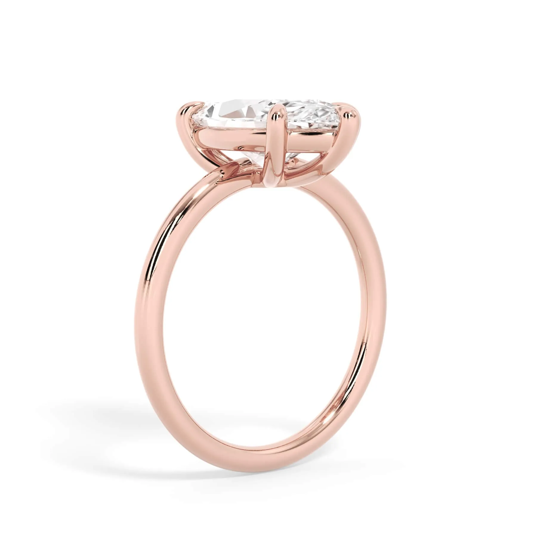 Basket Style Solitaire Engagement Ring