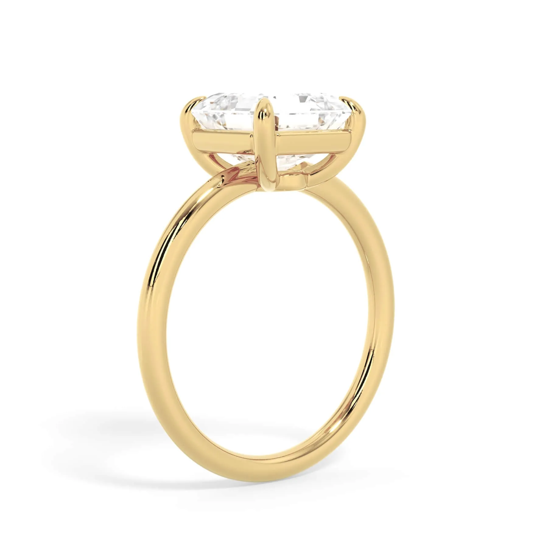 Basket Style Solitaire Engagement Ring