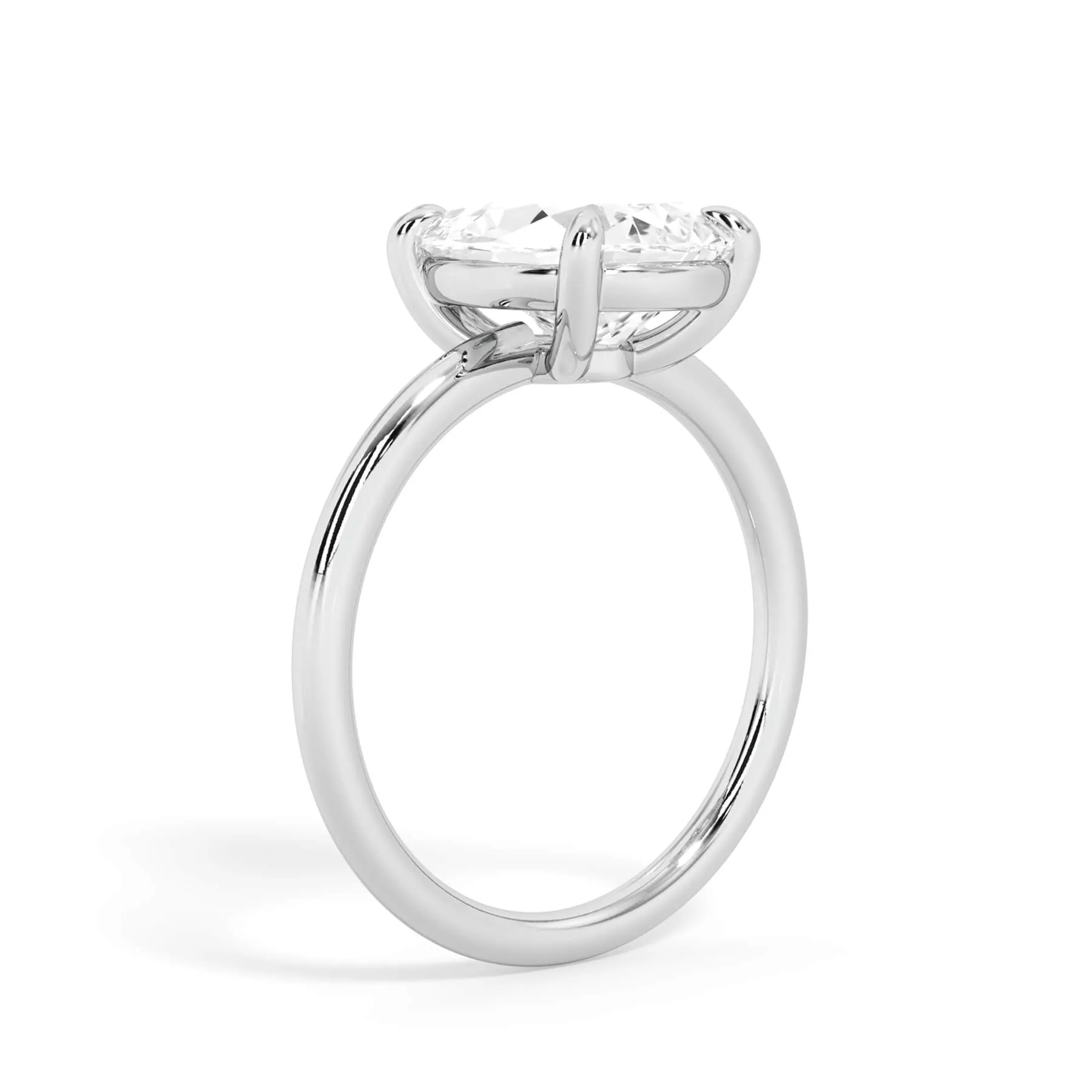 Basket Style Solitaire Engagement Ring