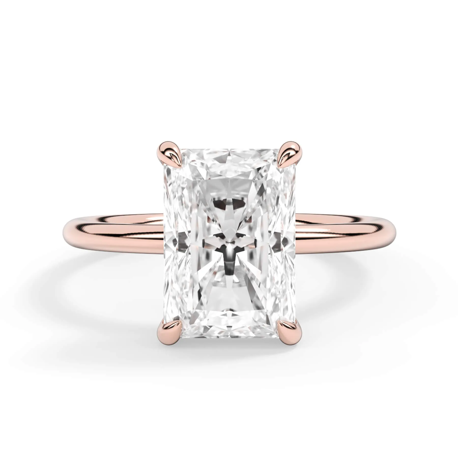 Basket Style Solitaire Engagement Ring