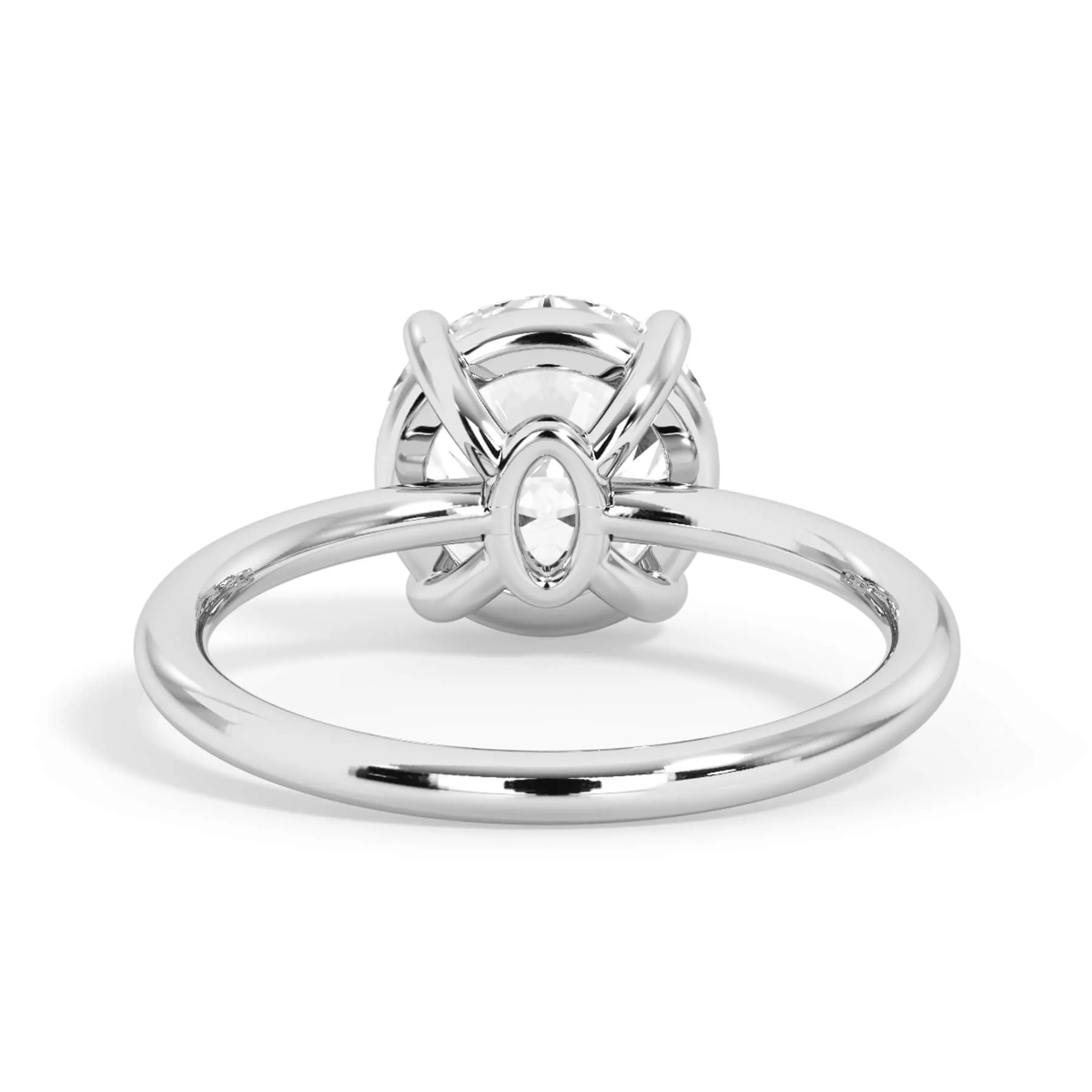 Basket Style Solitaire Engagement Ring