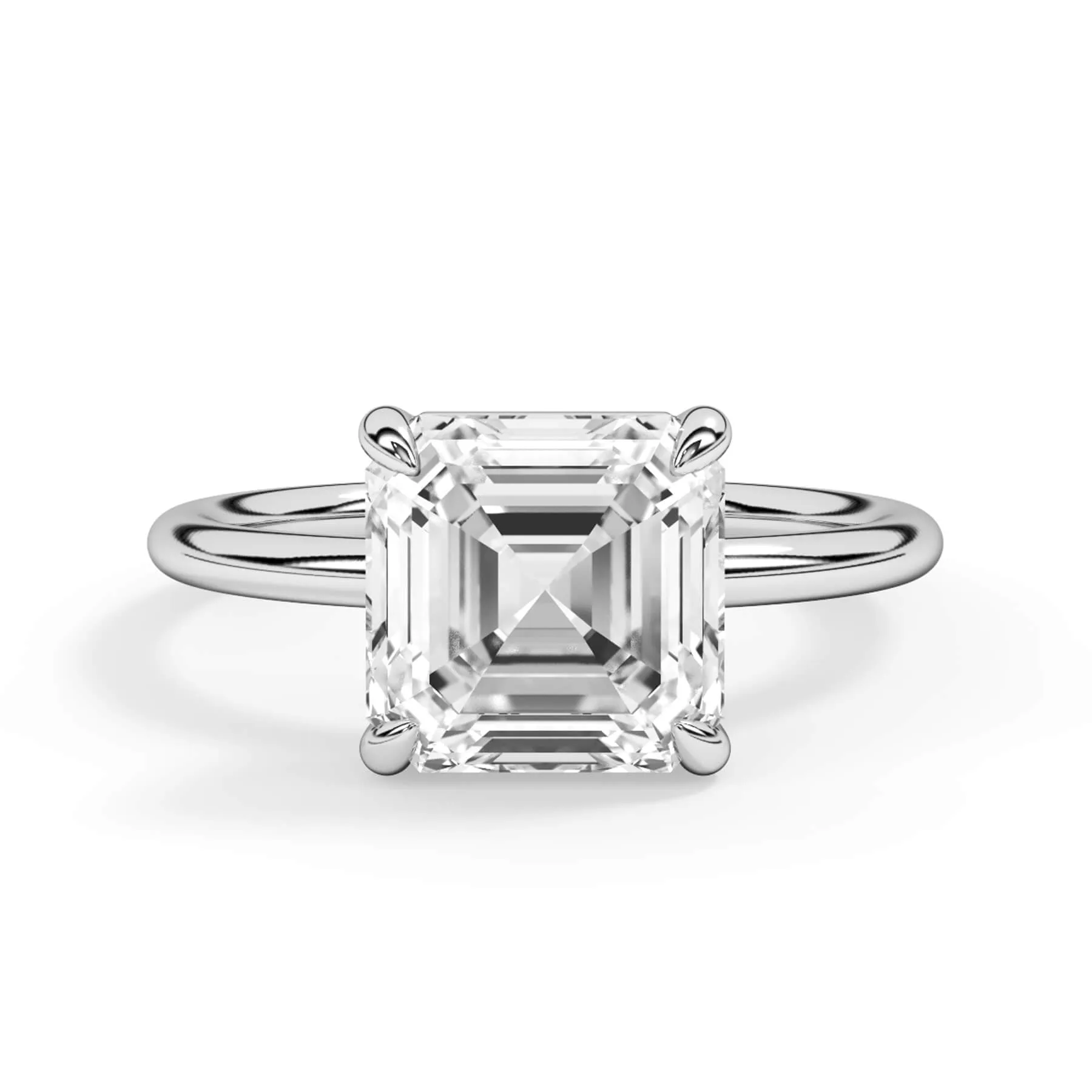 Basket Style Solitaire Engagement Ring