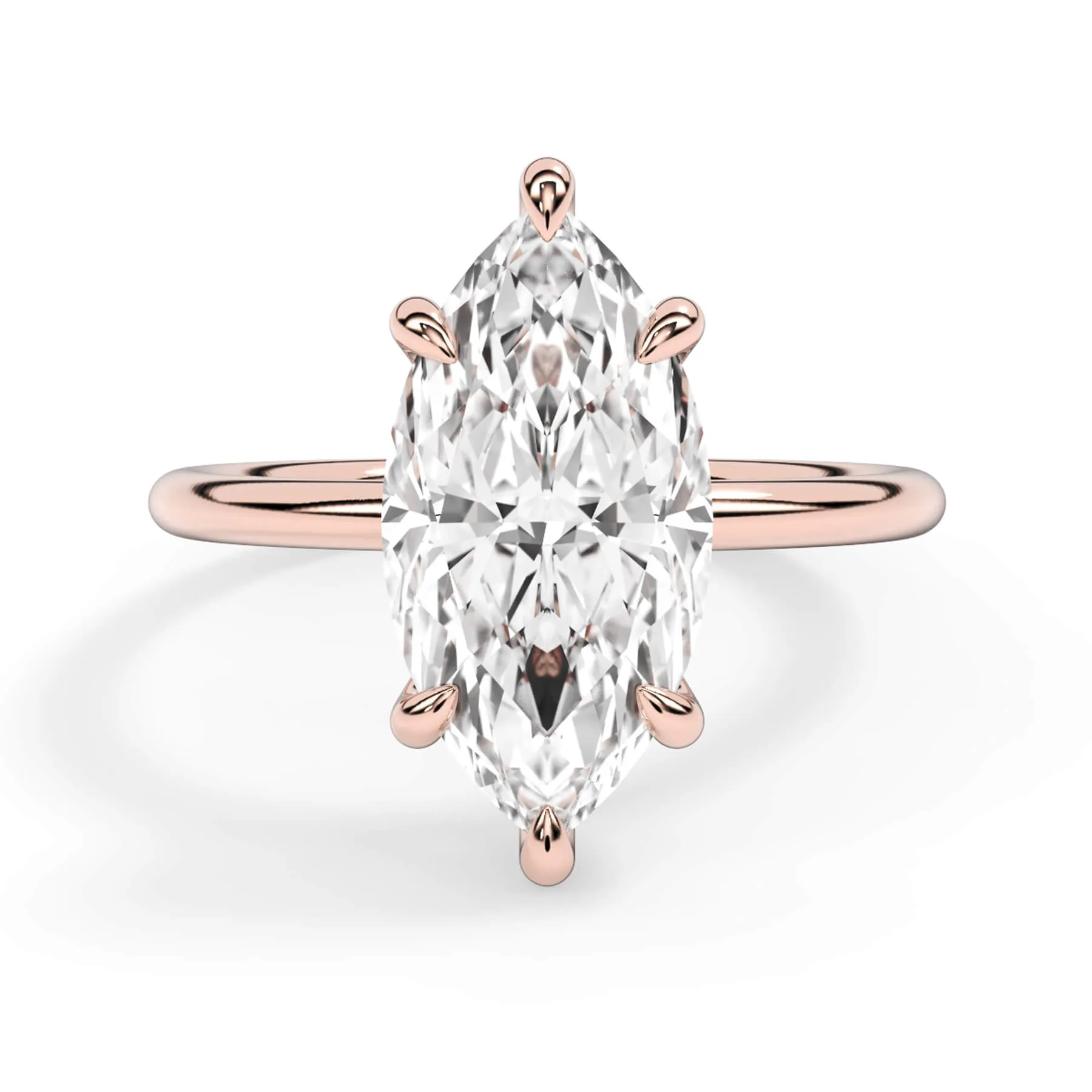 Basket Style Solitaire Engagement Ring