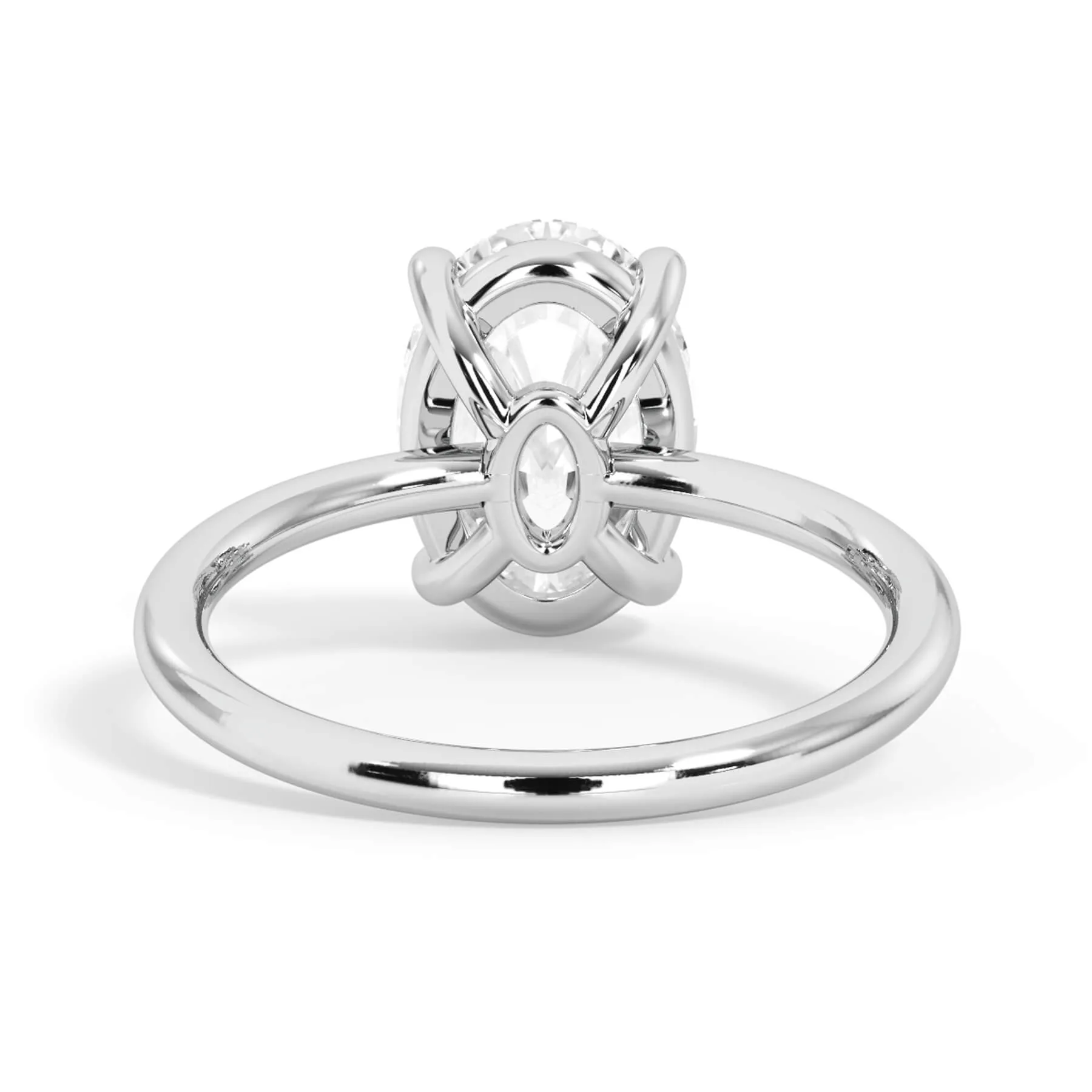 Basket Style Solitaire Engagement Ring