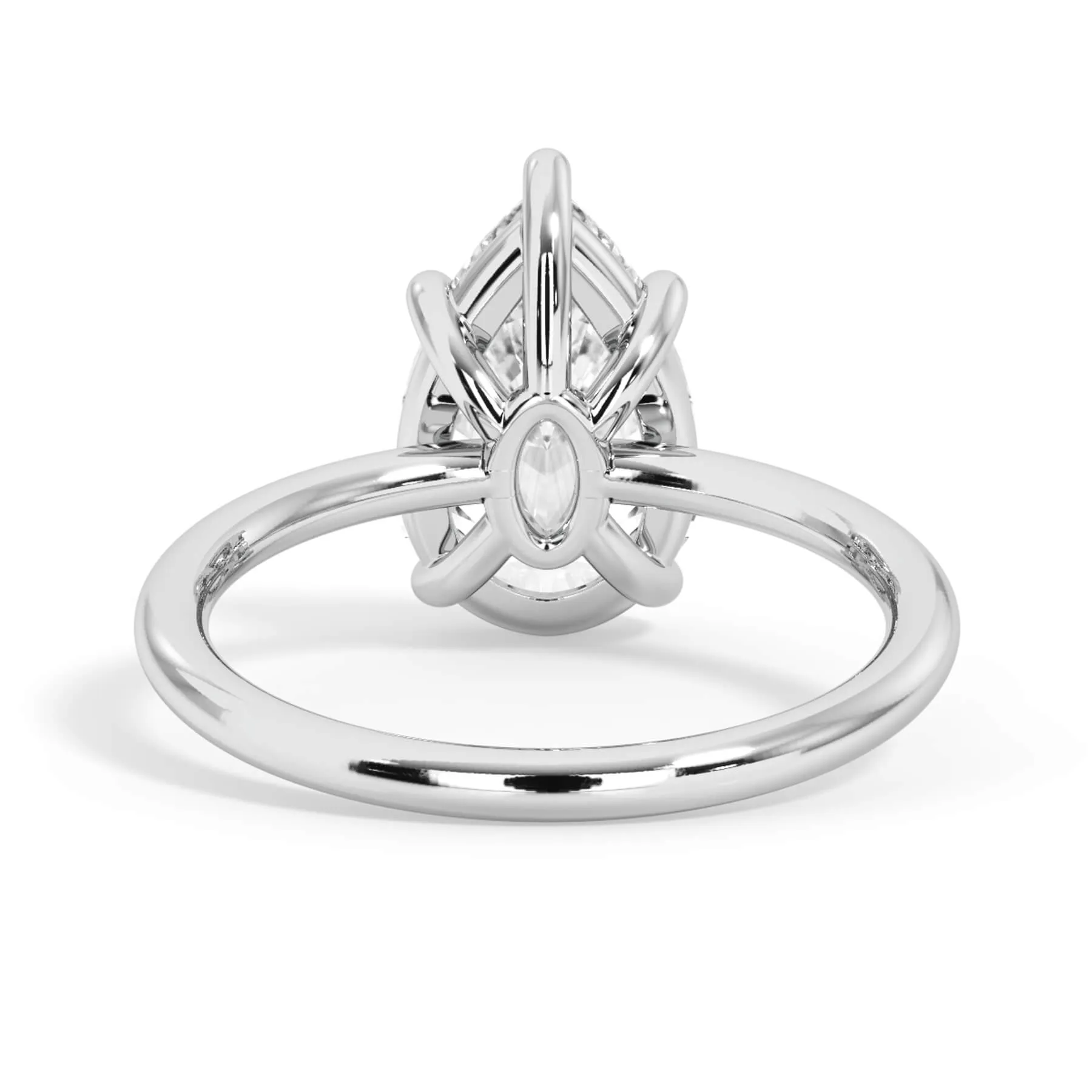 Basket Style Solitaire Engagement Ring