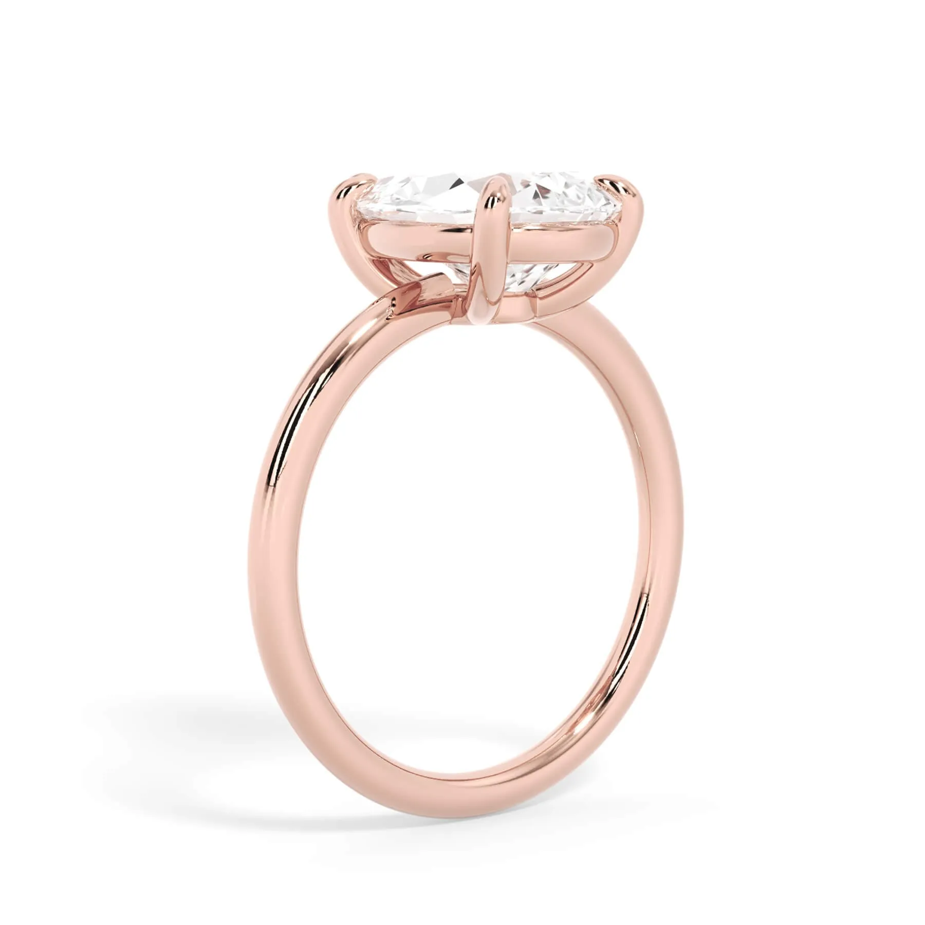 Basket Style Solitaire Engagement Ring