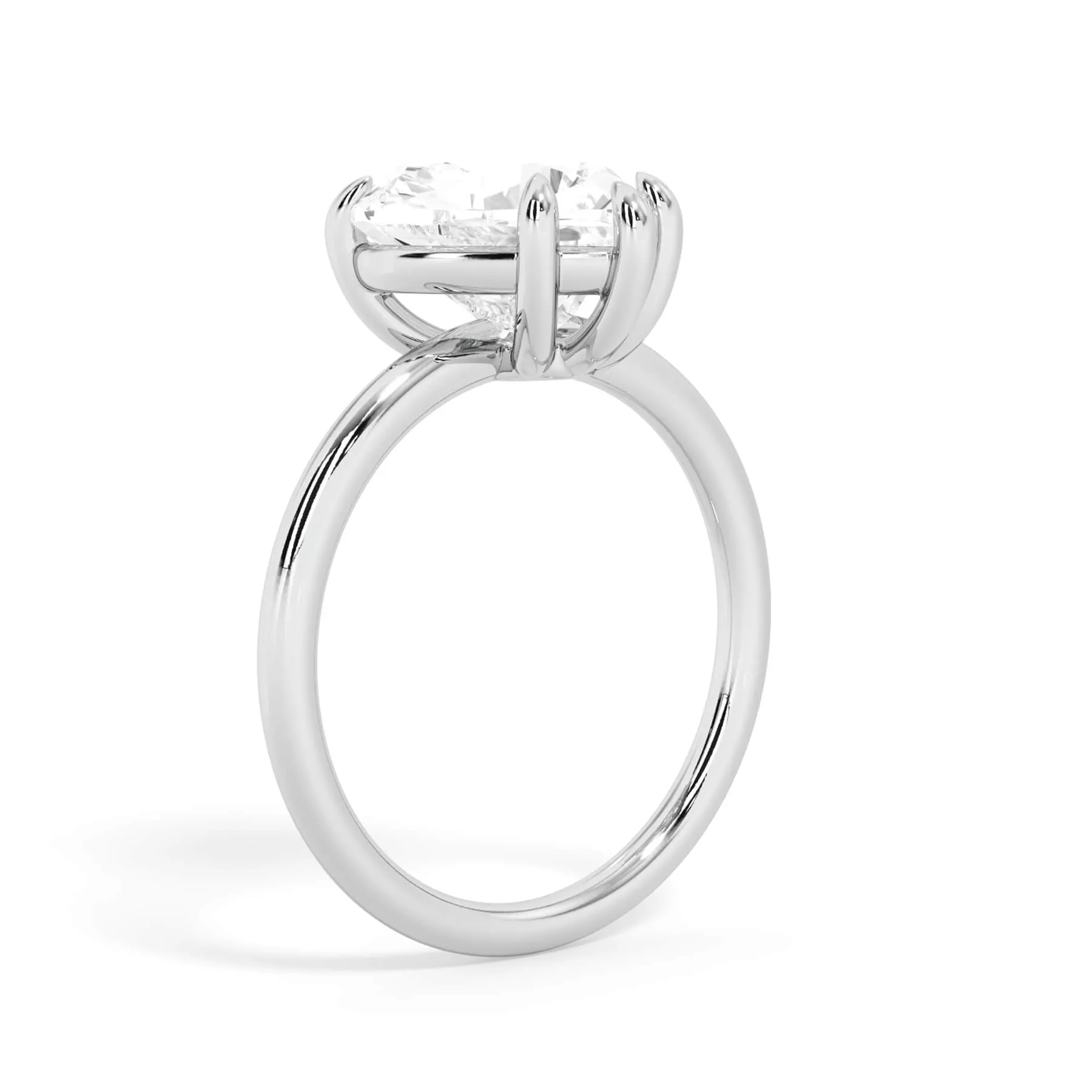 Basket Style Solitaire Engagement Ring