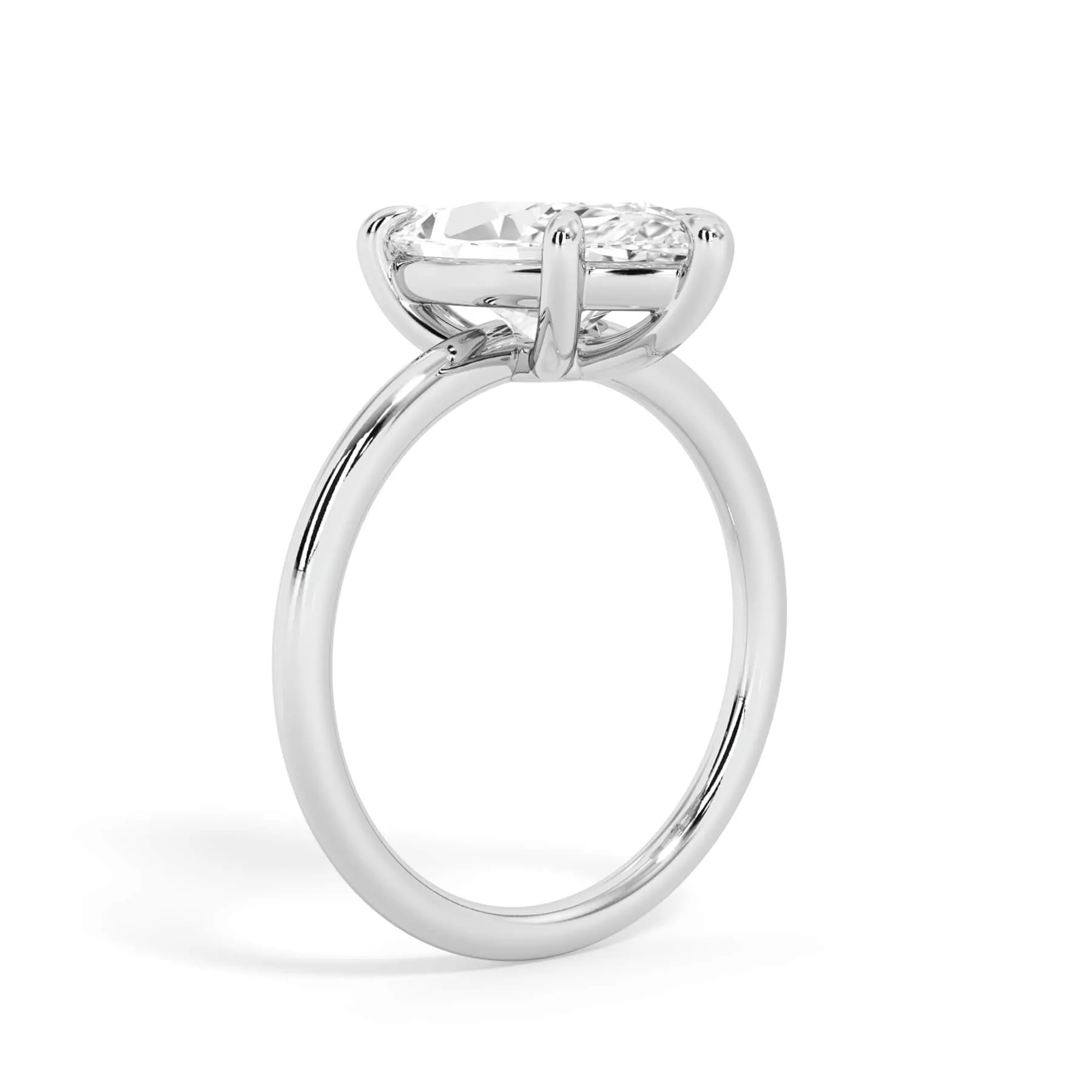 Basket Style Solitaire Engagement Ring