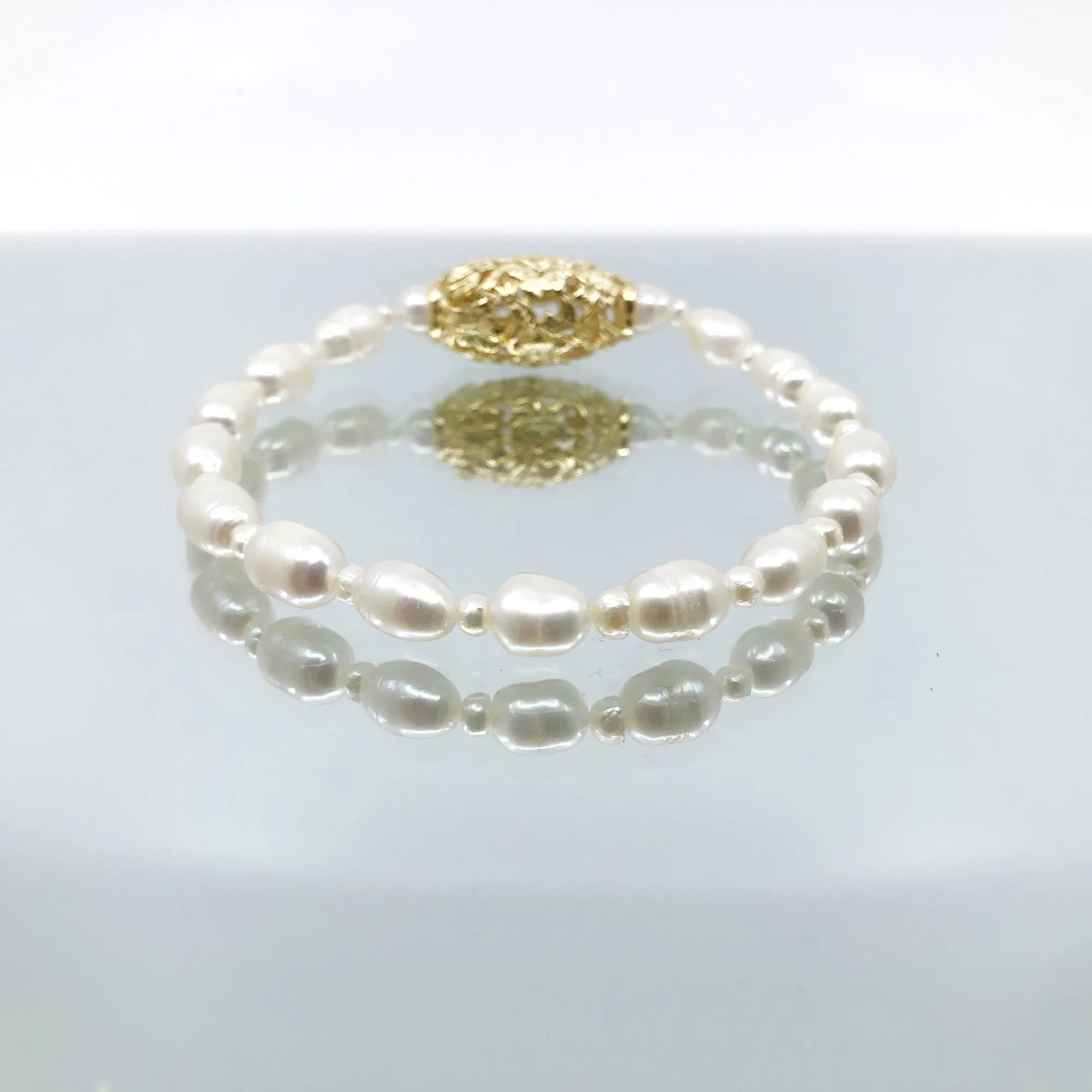 Beaded Palatial Pearl Bracelet