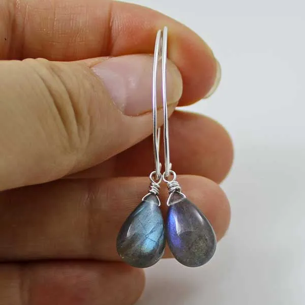 blue labradorite earrings