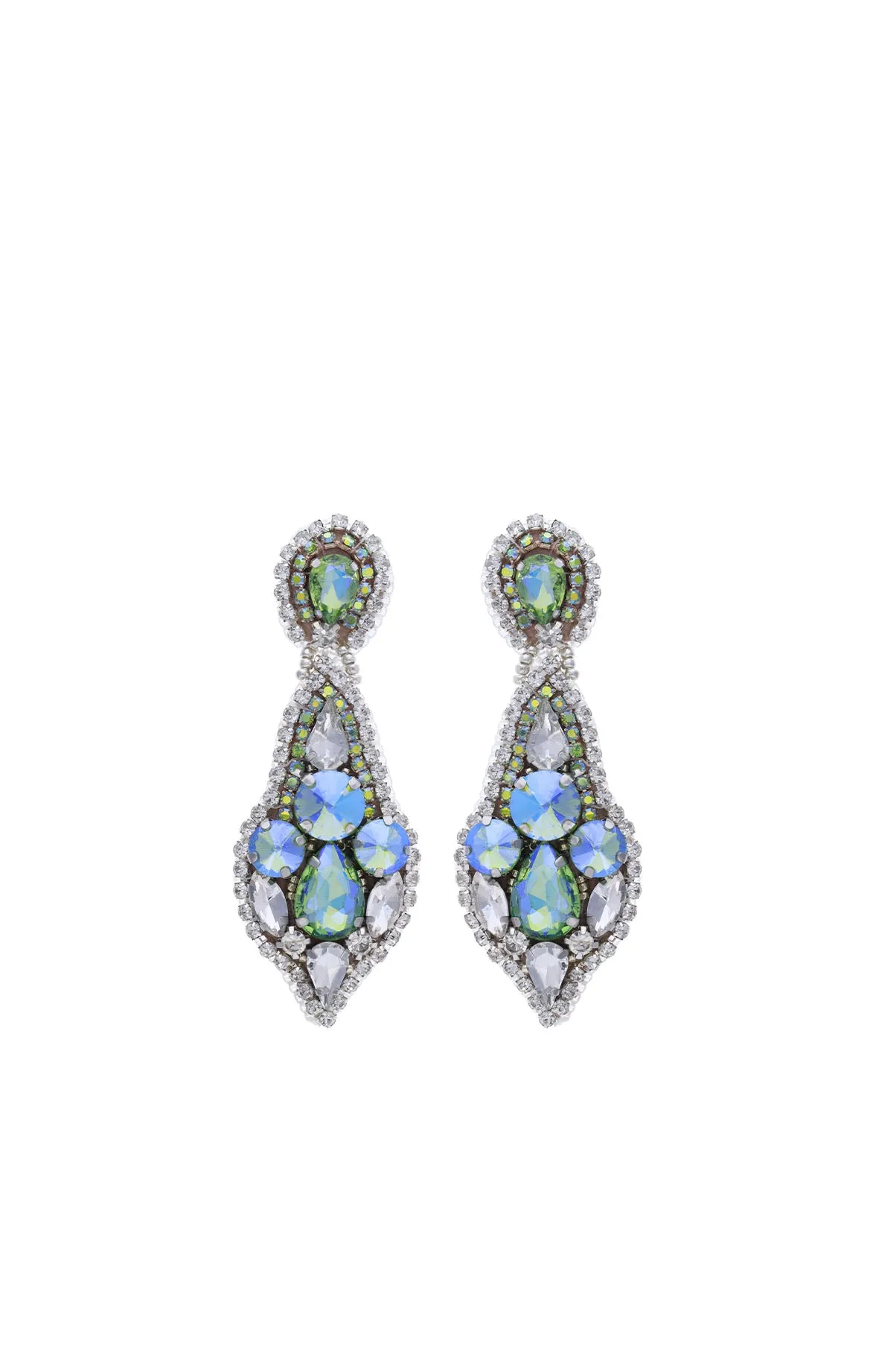 Blue Royal Crystal Drop Earrings