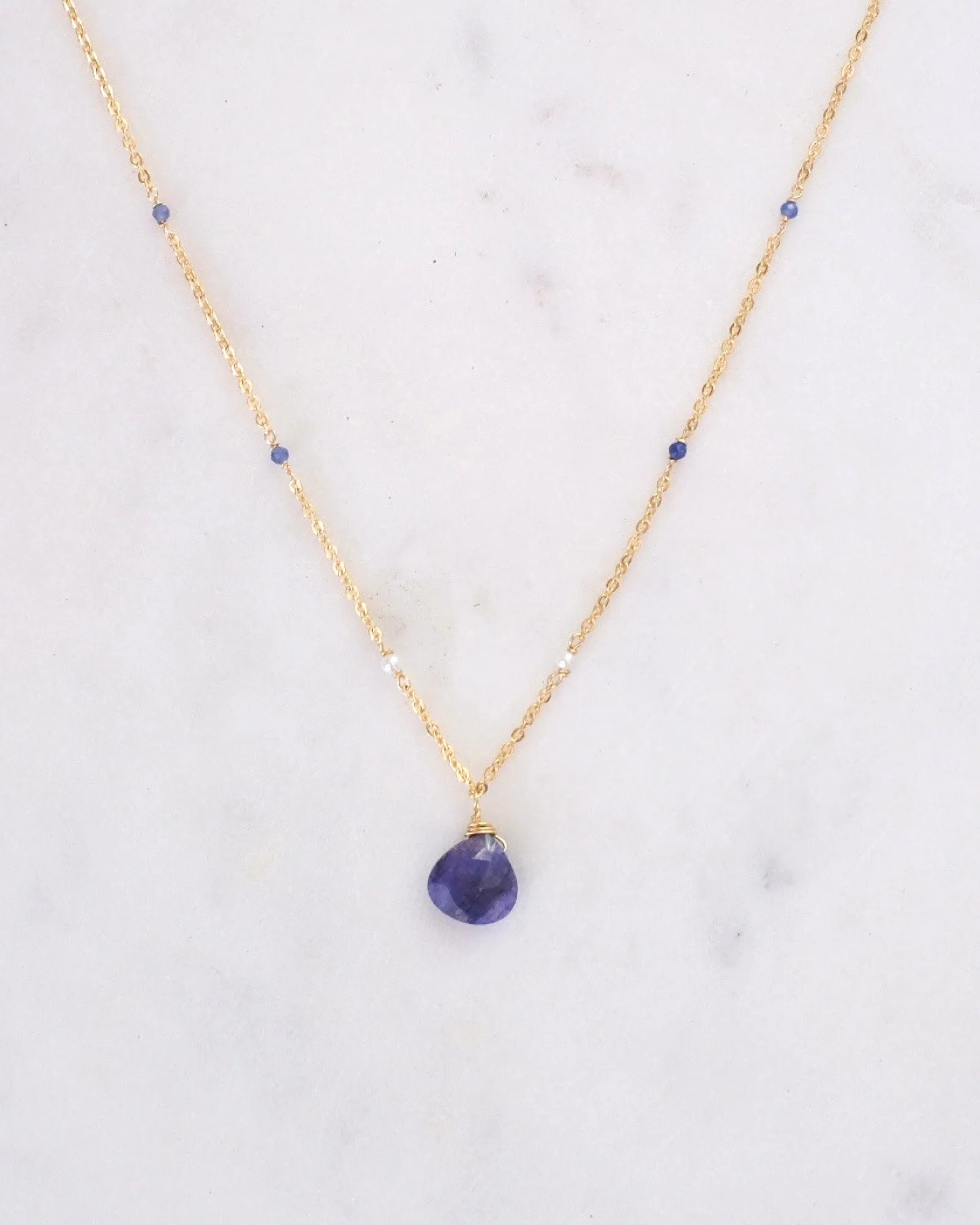 Blue Sapphire Bohemian Necklace