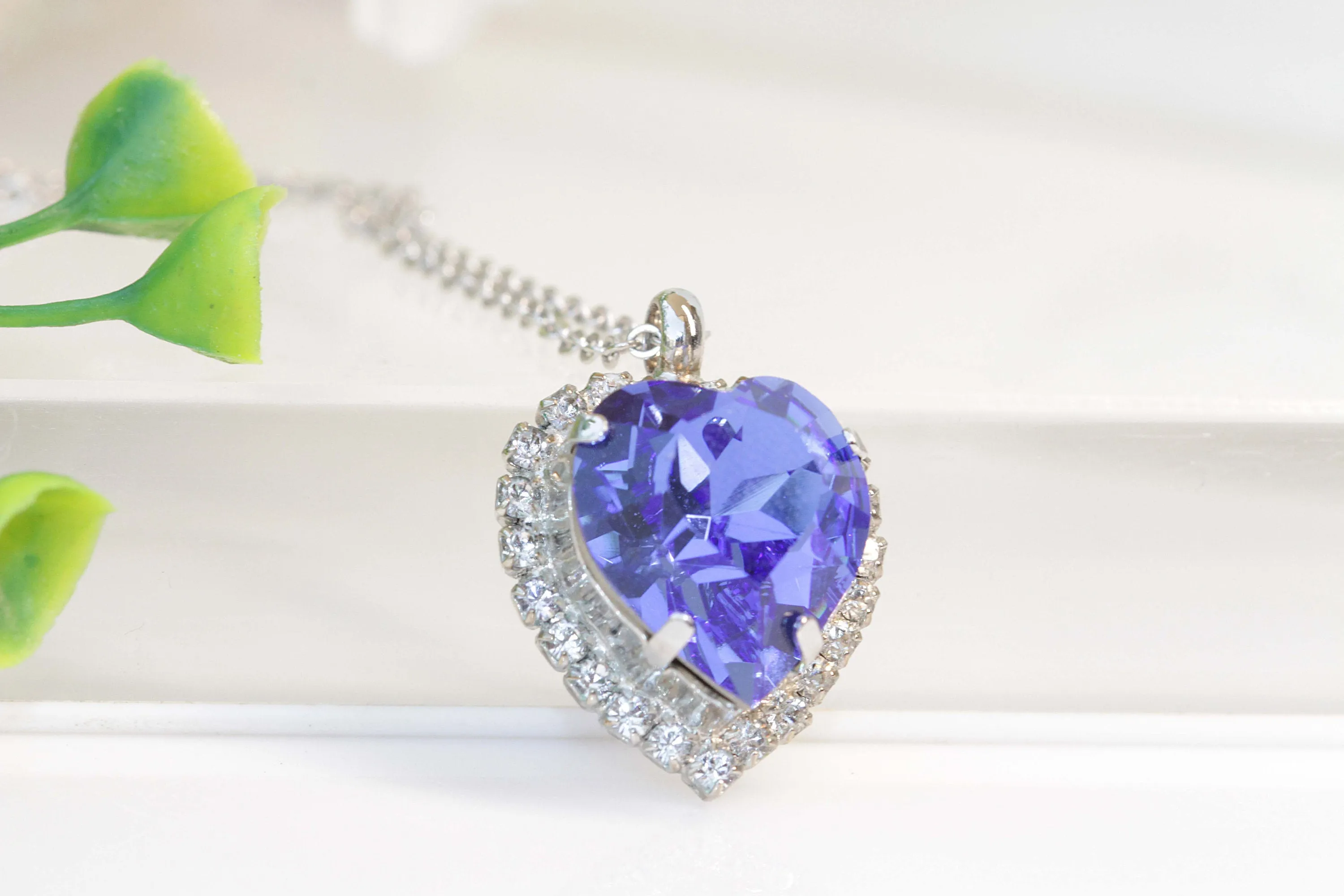 BLUE SAPPHIRE Heart Necklace