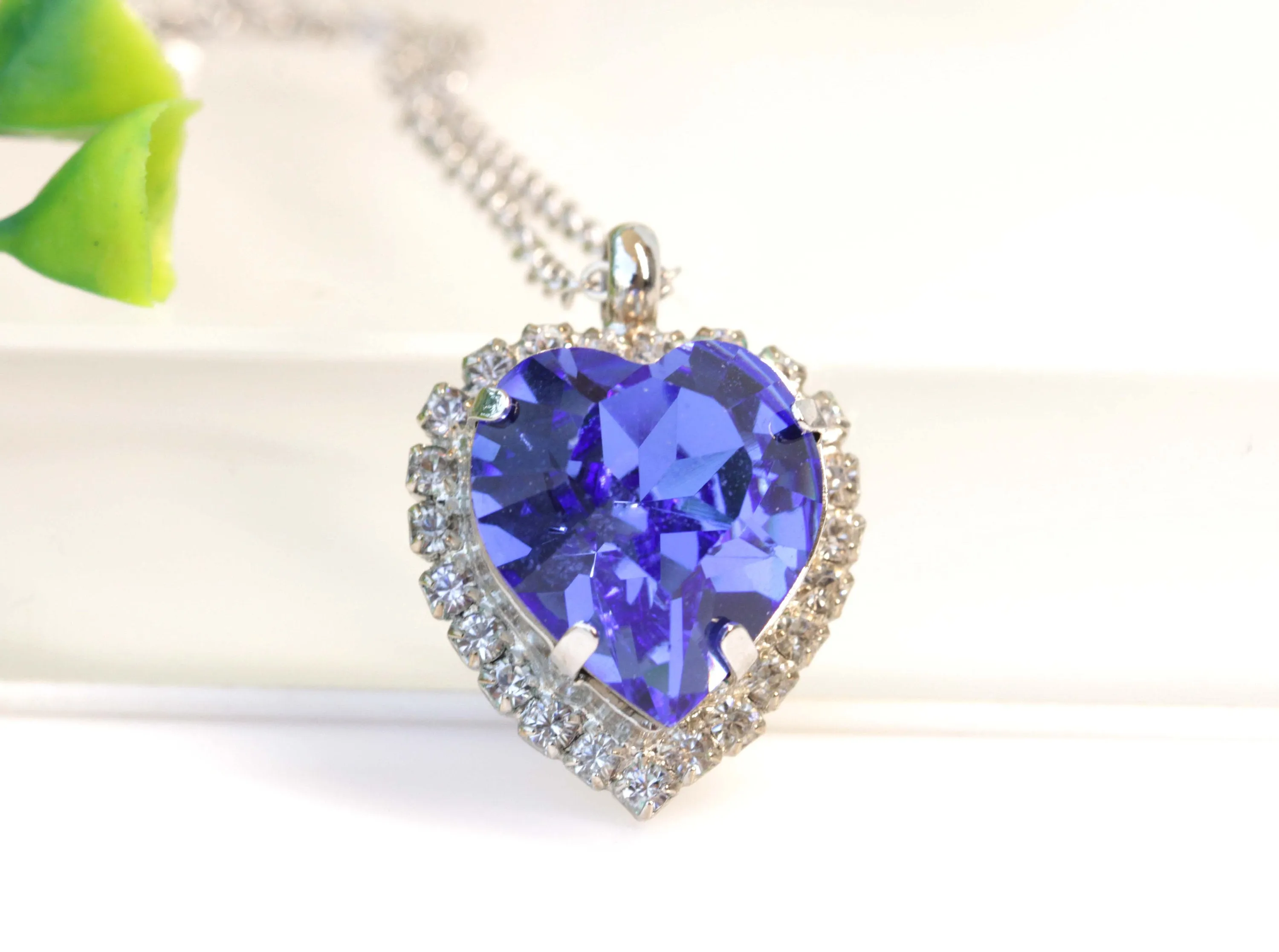 BLUE SAPPHIRE Heart Necklace