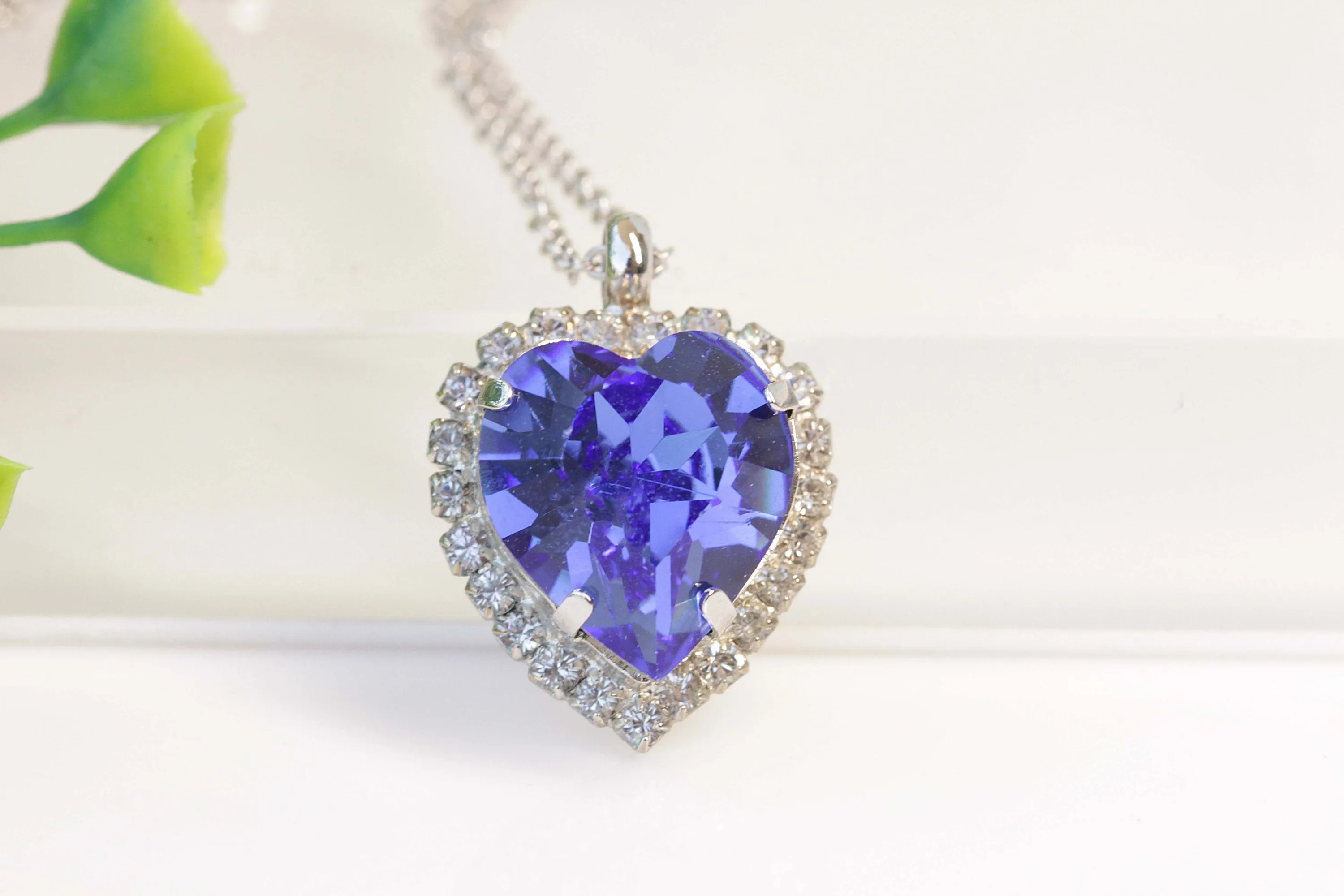 BLUE SAPPHIRE Heart Necklace