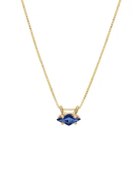 Blue Sapphire Kite Necklace