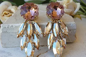 Blush champagne earring