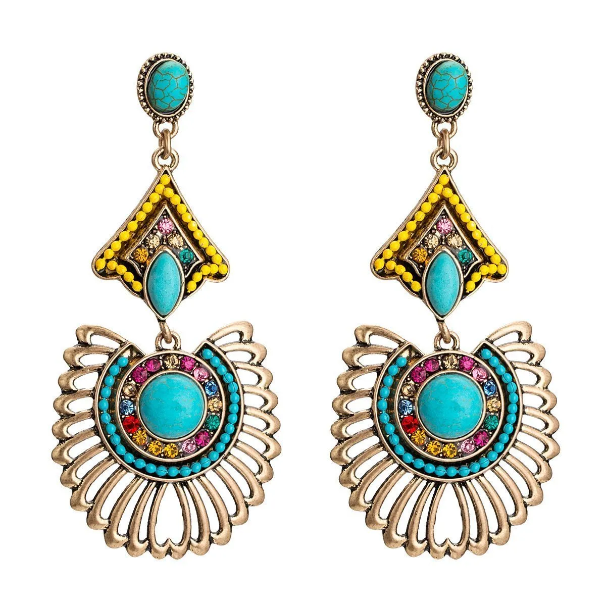 Bohemian New Vintage Turquoise Earrings