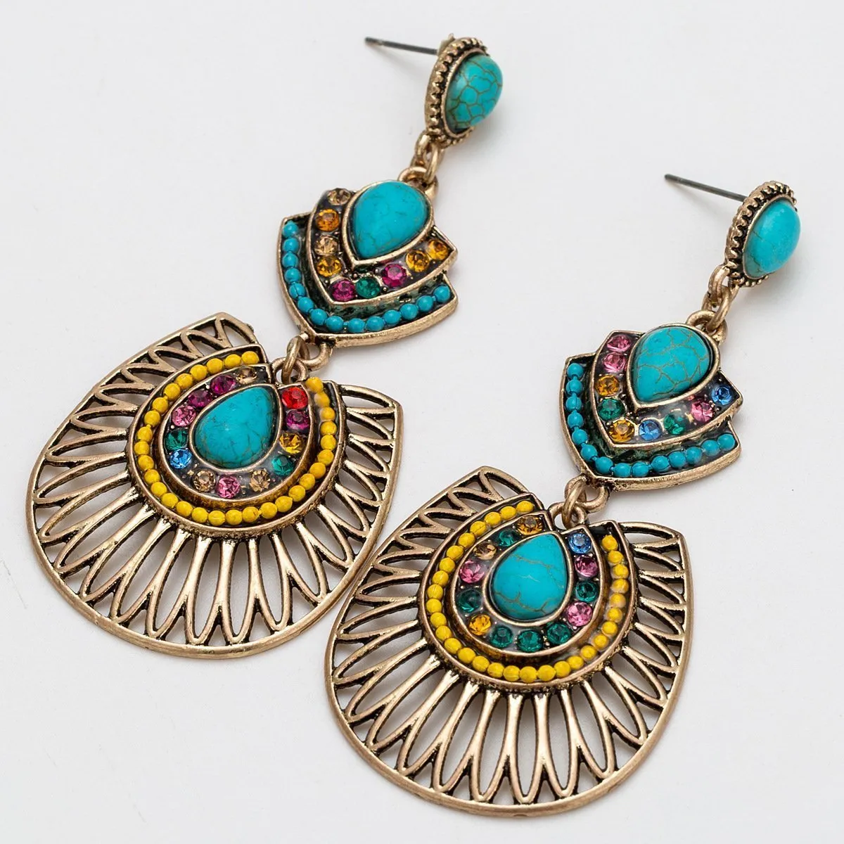 Bohemian New Vintage Turquoise Earrings