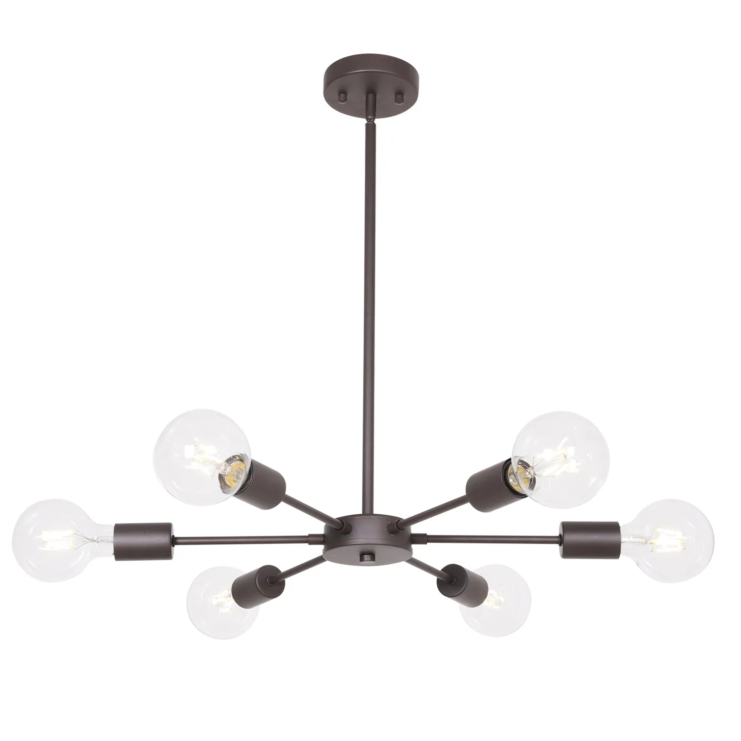 BONLICHT Sputnik Chandeliers Oil Rubbed Bronze 6 Lights