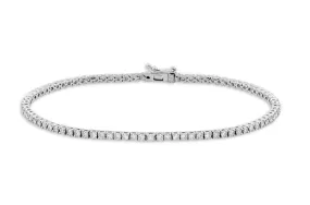 Bracelet 14kt White Gold Tennis with 99 Diamonds